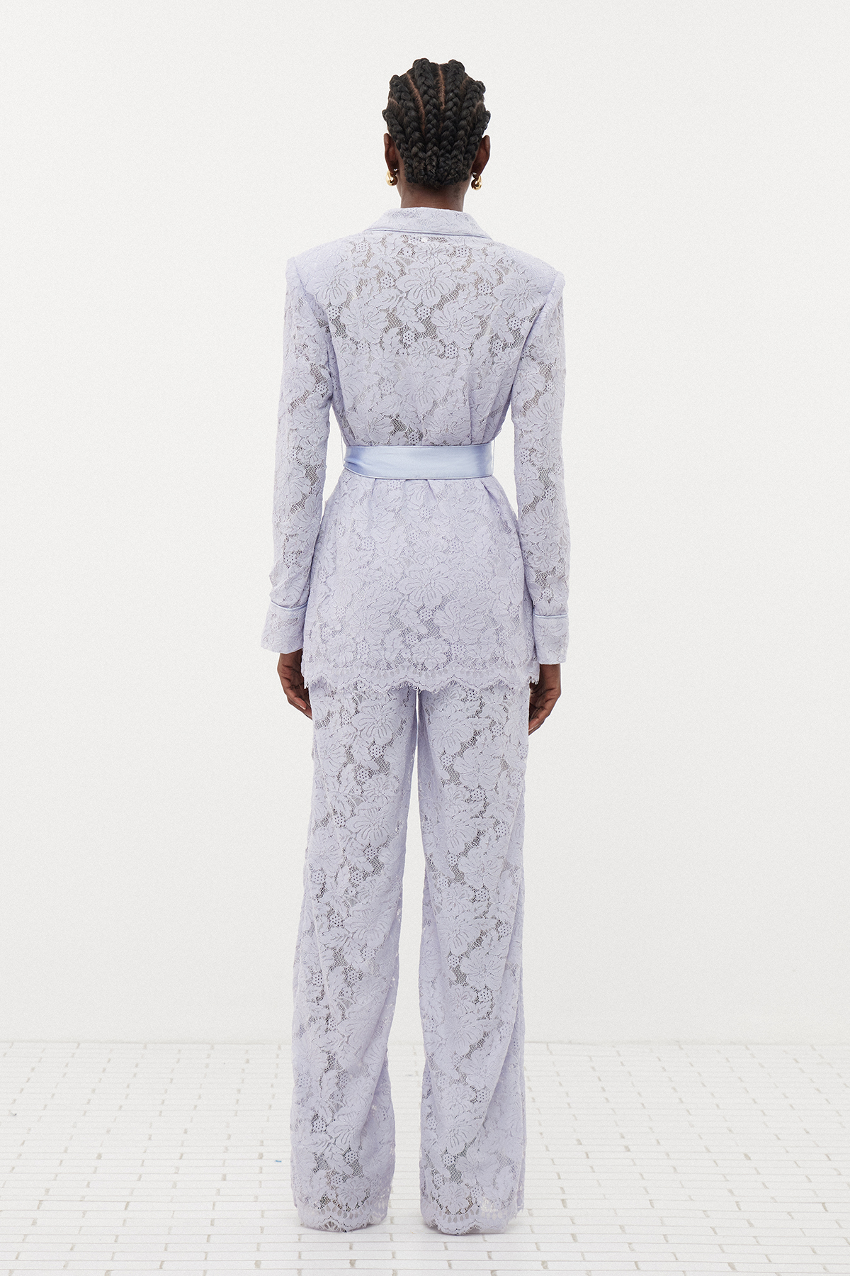 Djehutimose Floral Lace Pants Set