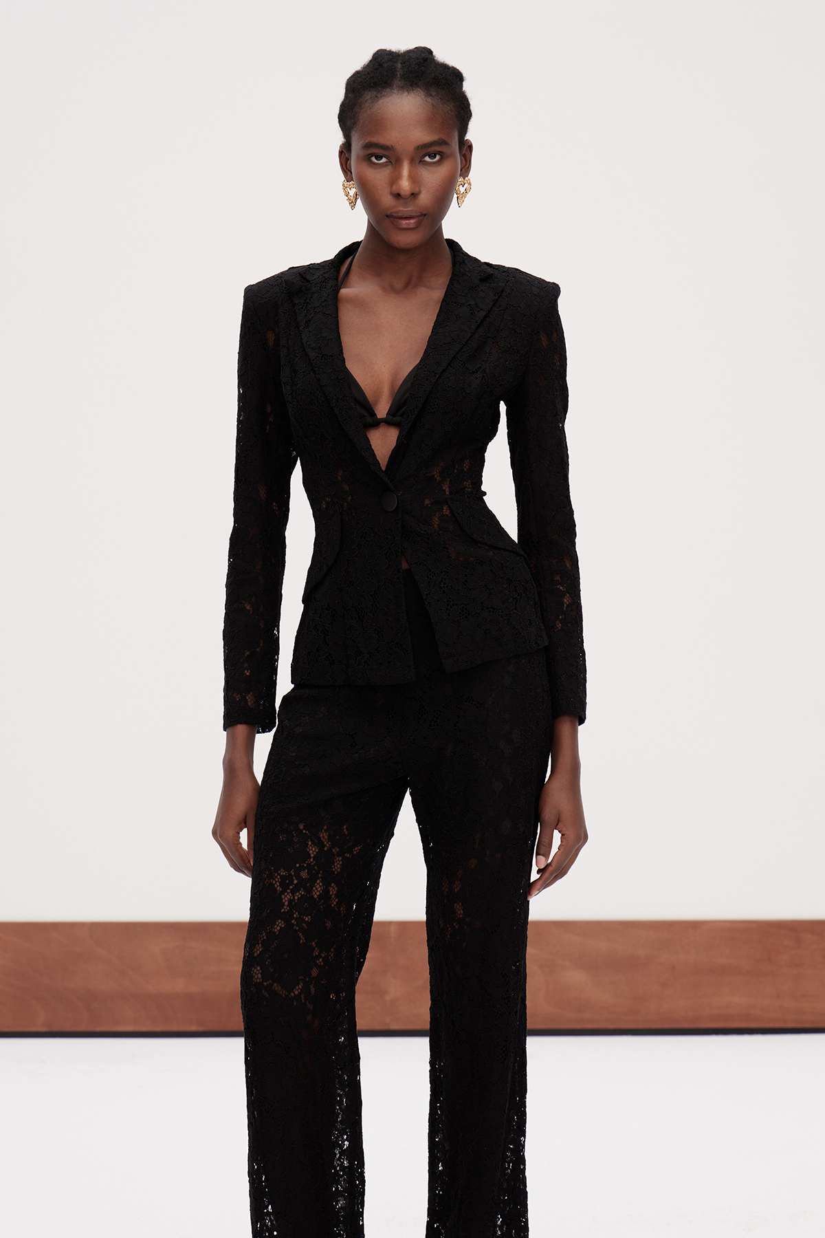 Djehutimose Floral Lace Pants Set