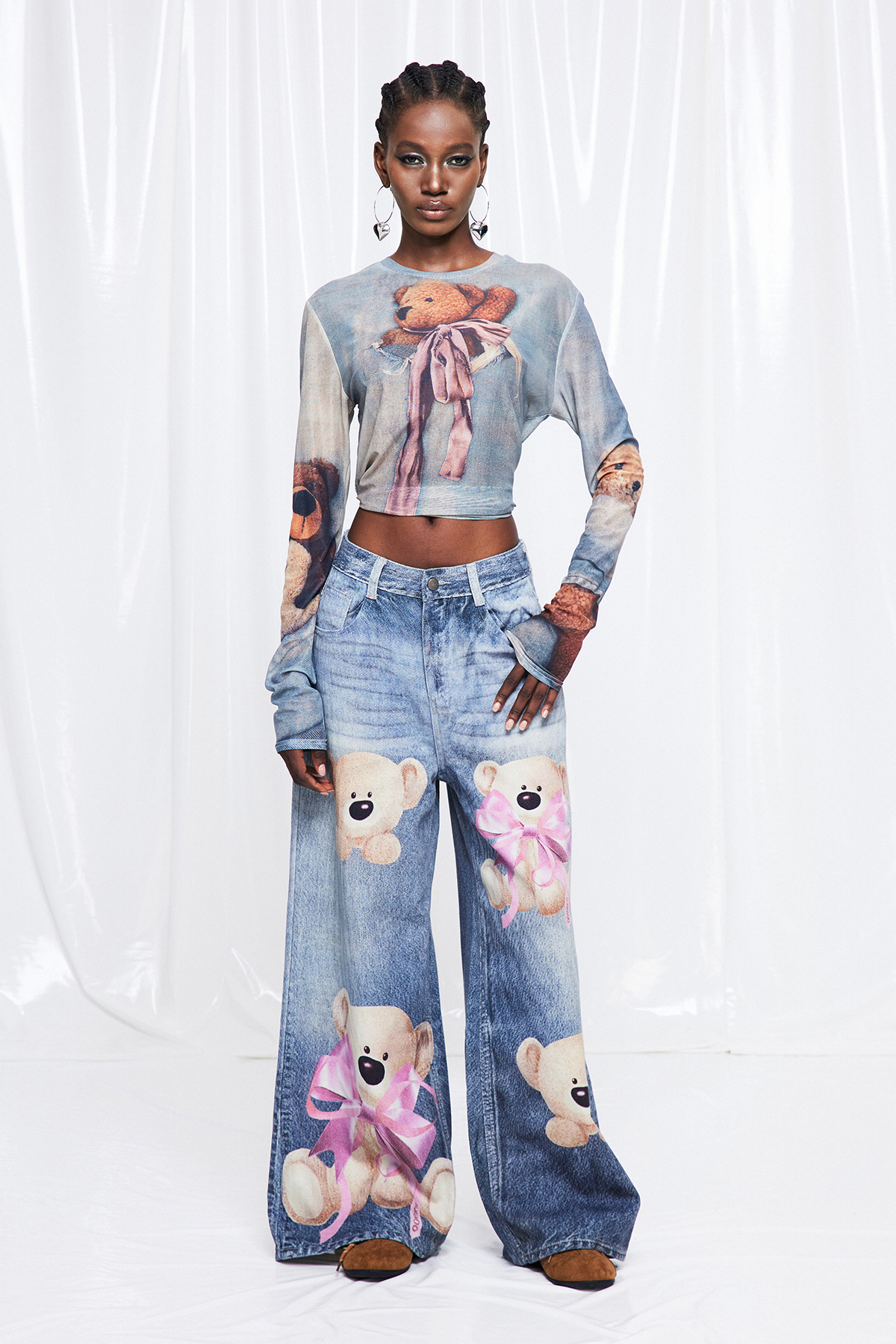 Dmitar Bleached Print Jeans