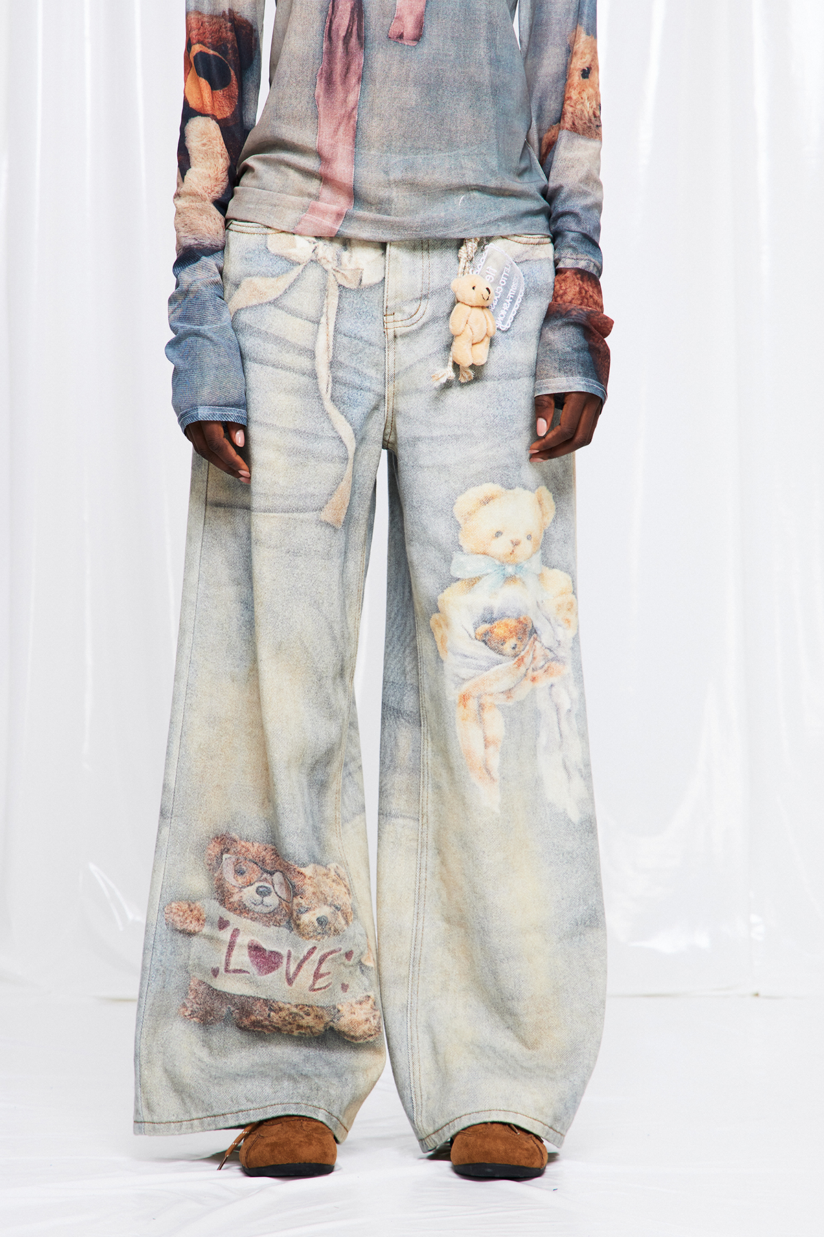 Dmitar Bow Print Jeans