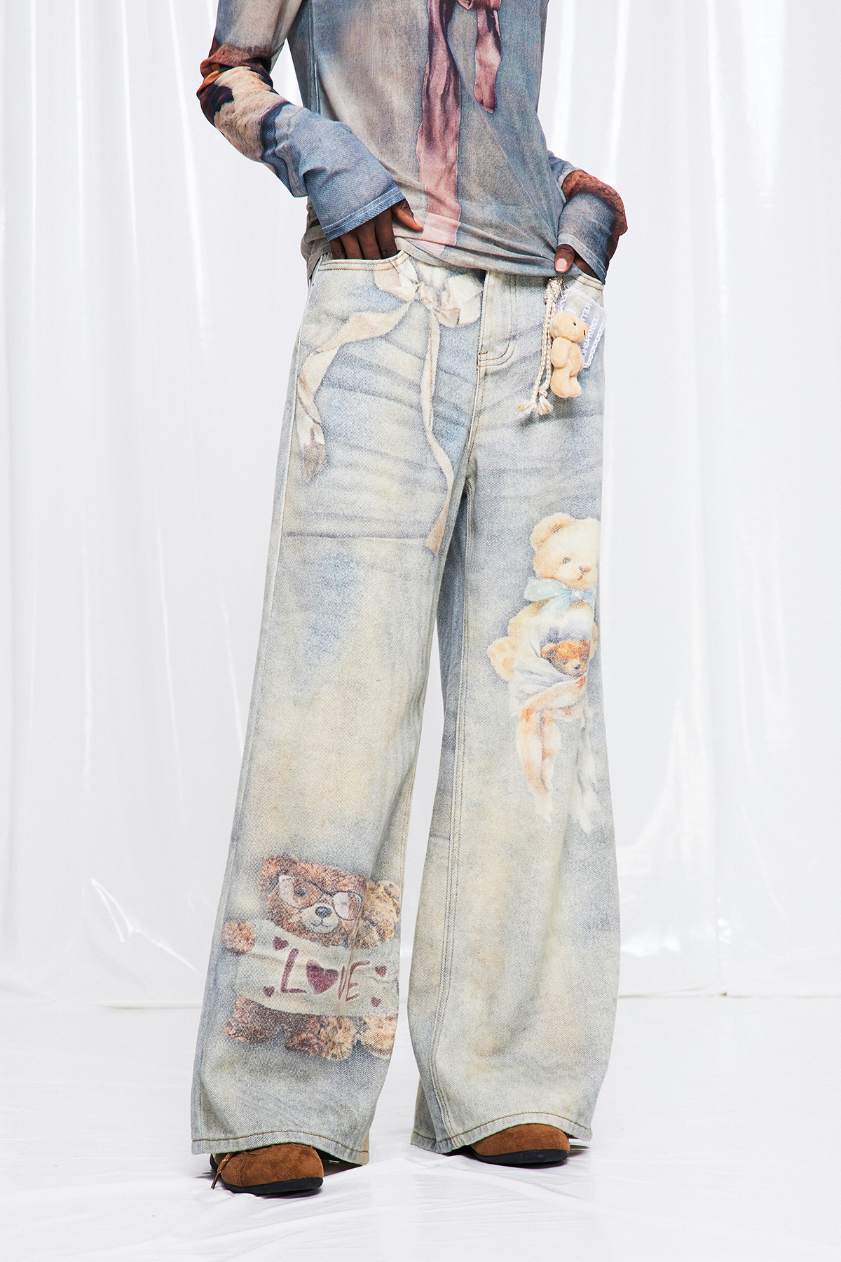 Dmitar Bow Print Jeans