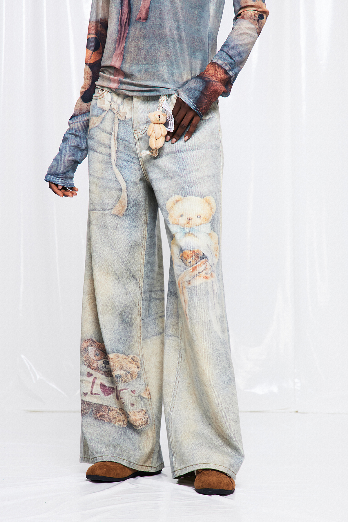 Dmitar Bow Print Jeans