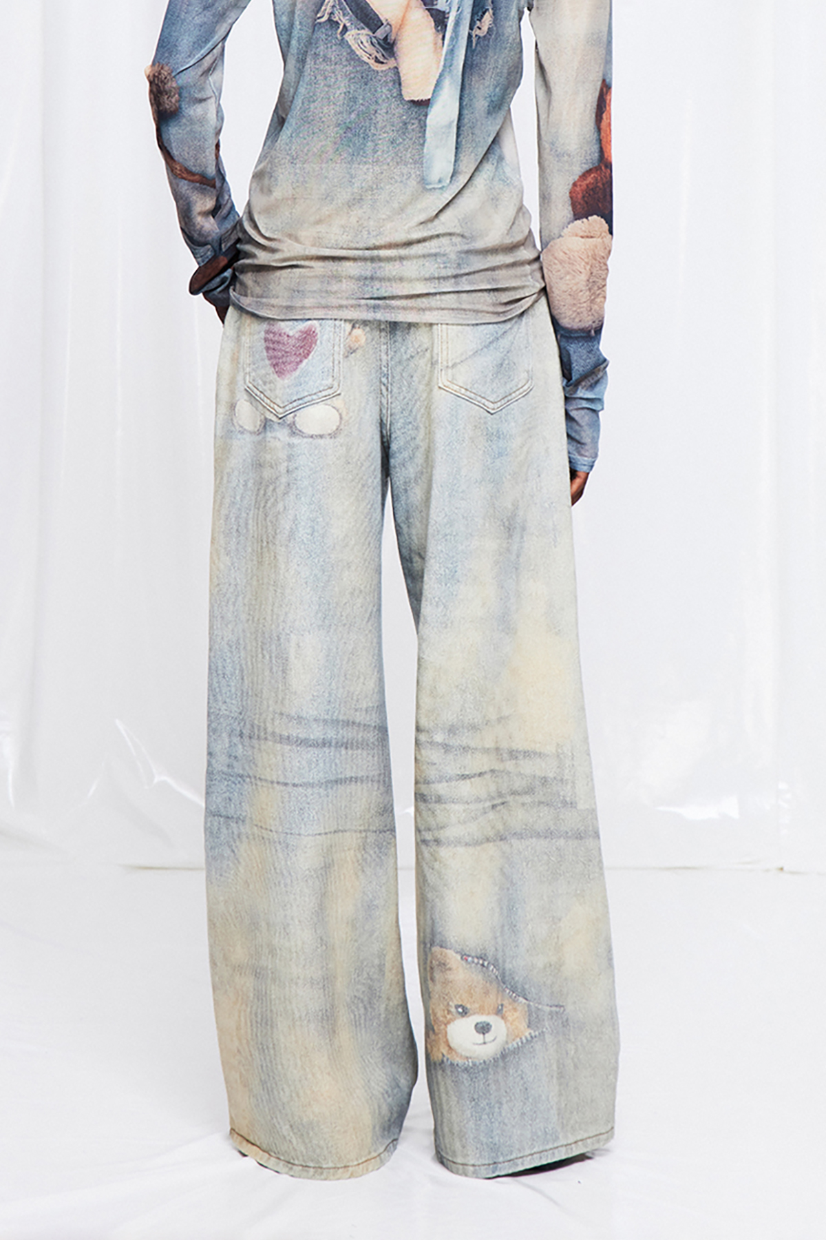 Dmitar Bow Print Jeans
