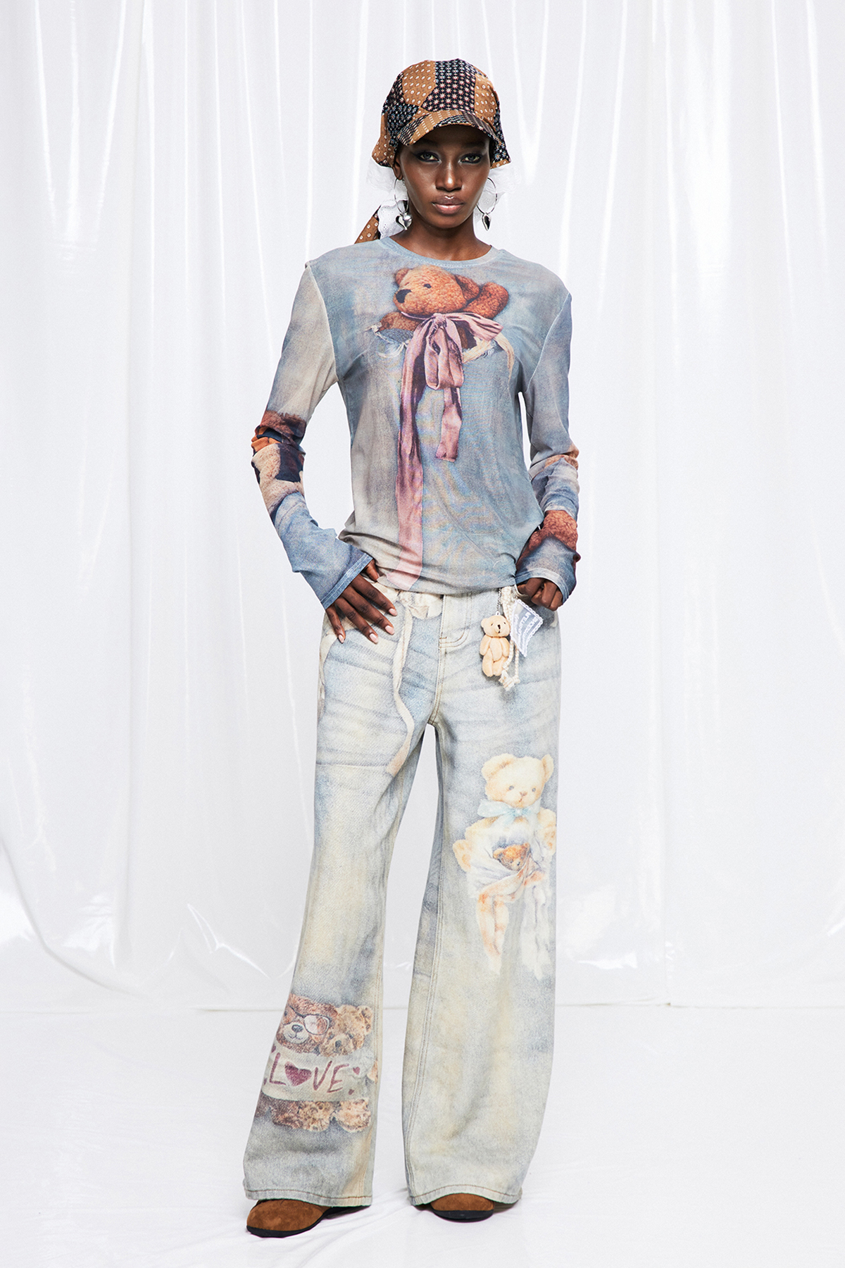 Dmitar Bow Print Jeans