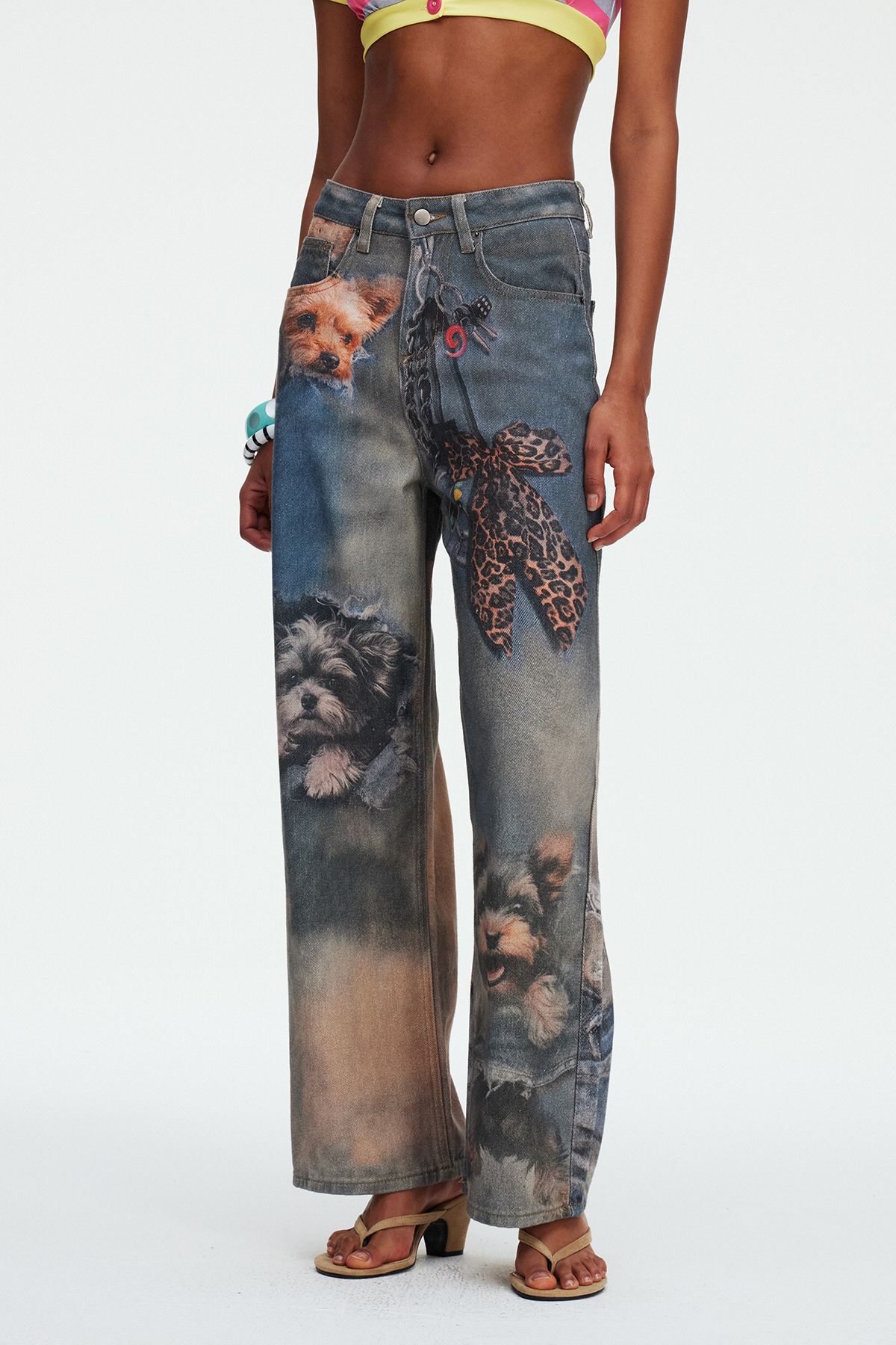 Dmitar Leopard Print Jeans