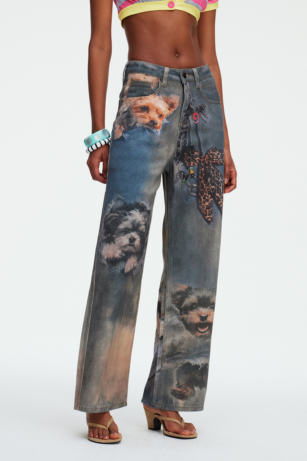 Dmitar Leopard Print Jeans