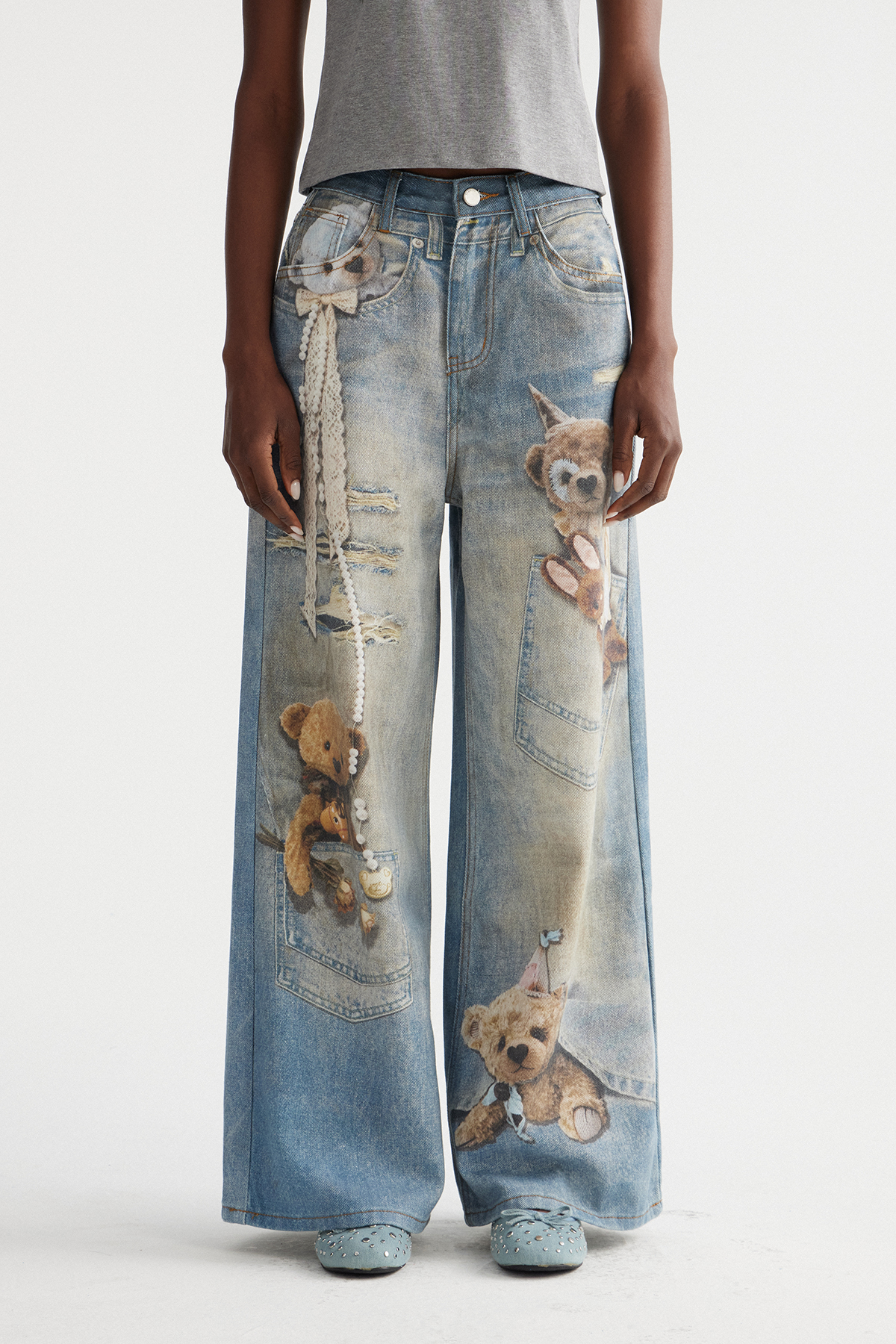Dmitar Pearl Print Jeans