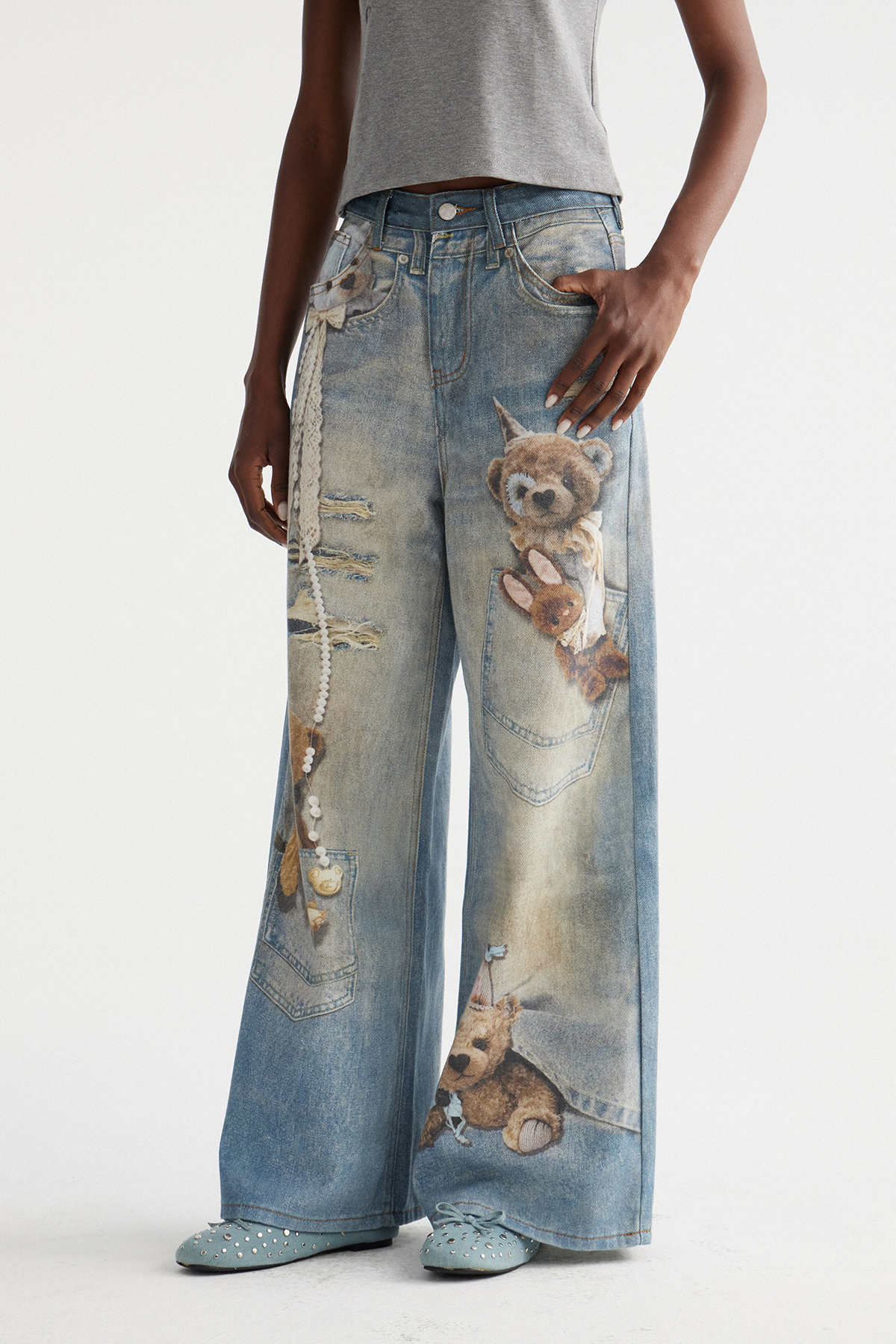 Dmitar Pearl Print Jeans