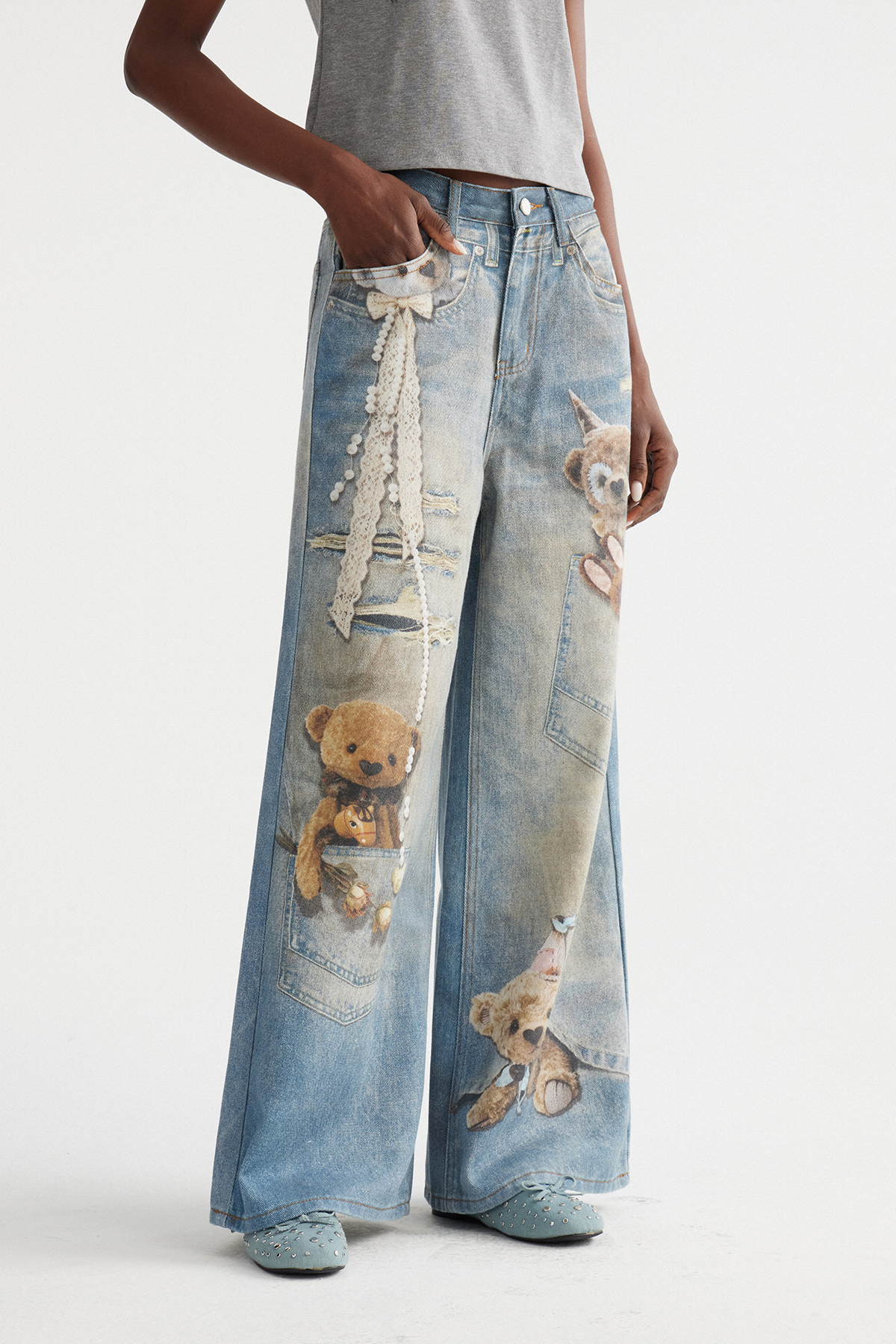 Dmitar Pearl Print Jeans