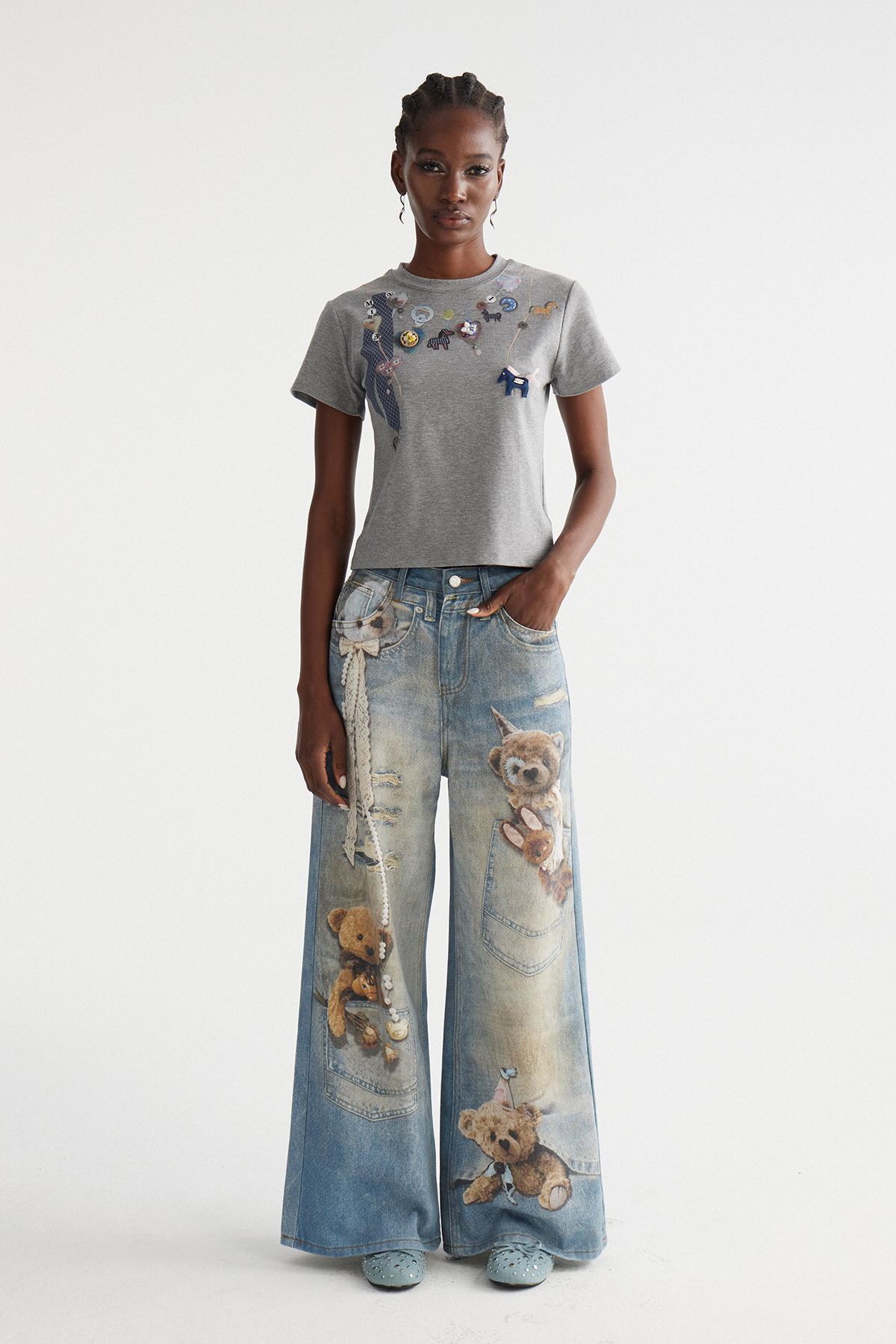 Dmitar Pearl Print Jeans