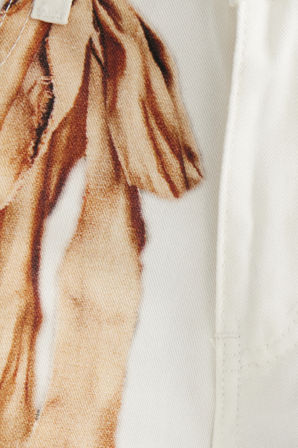 Dmitar Print Barrel Jeans In White
