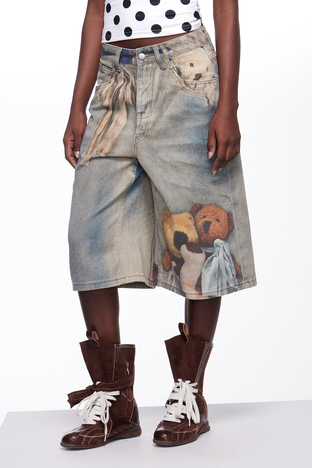 Dmitar Print Capri Jeans