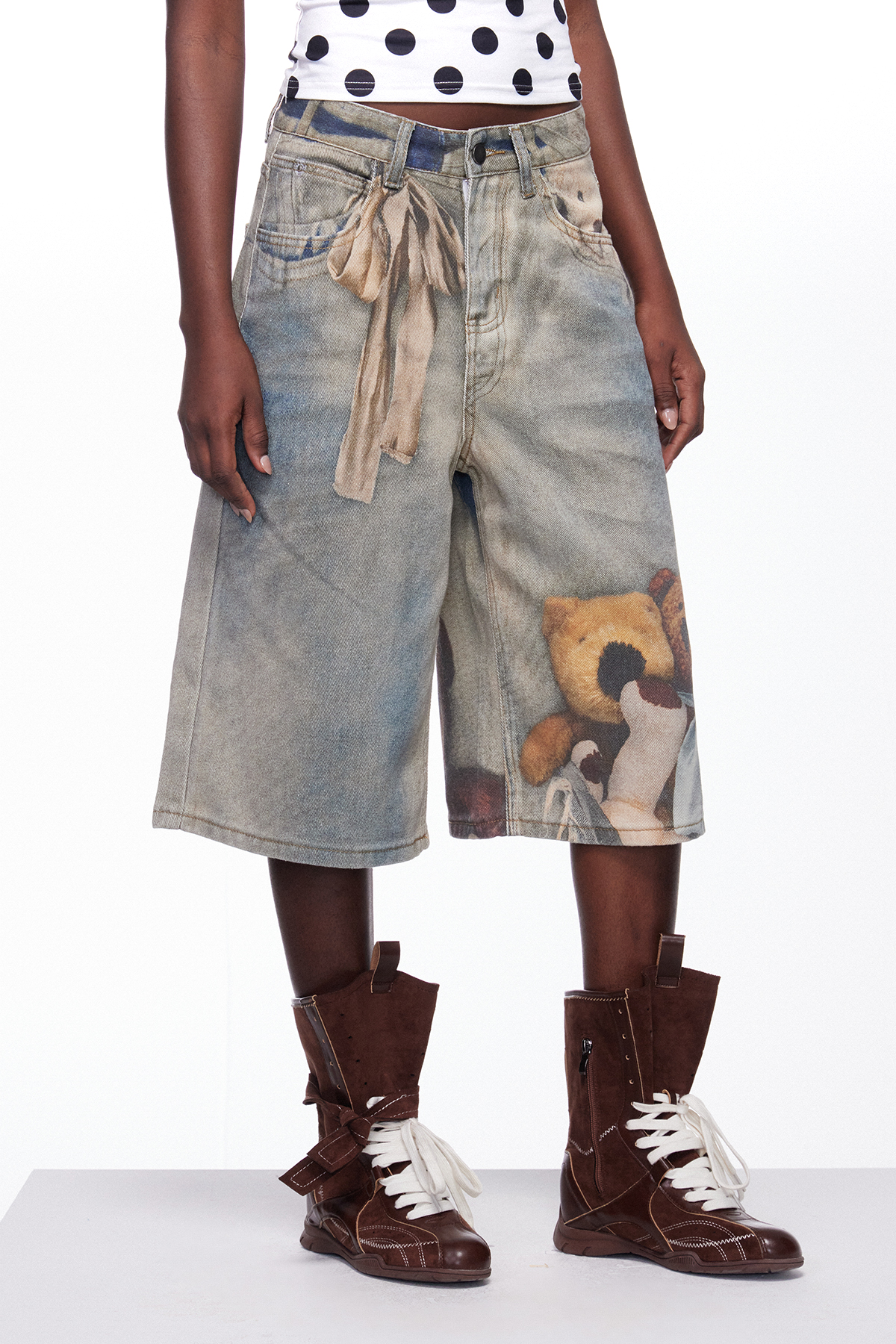 Dmitar Print Capri Jeans