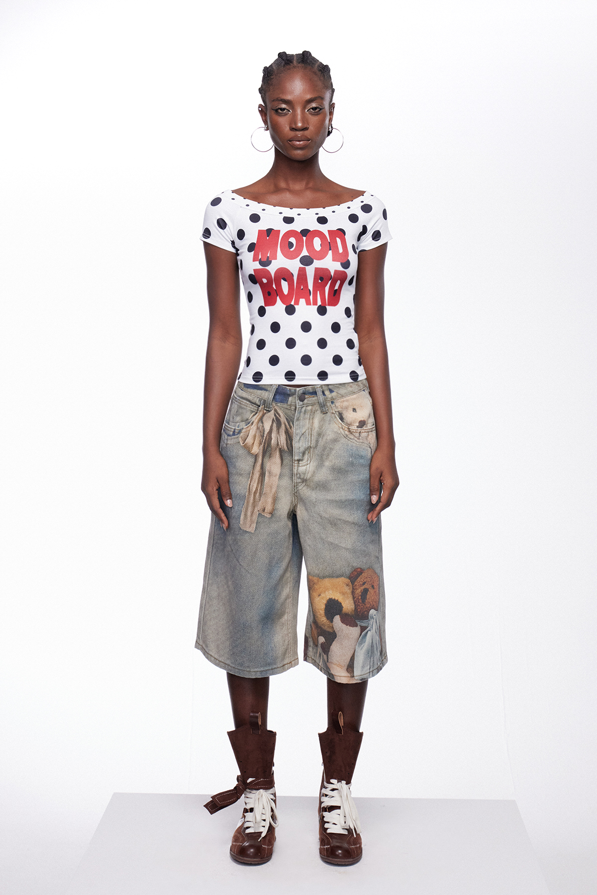 Dmitar Print Capri Jeans