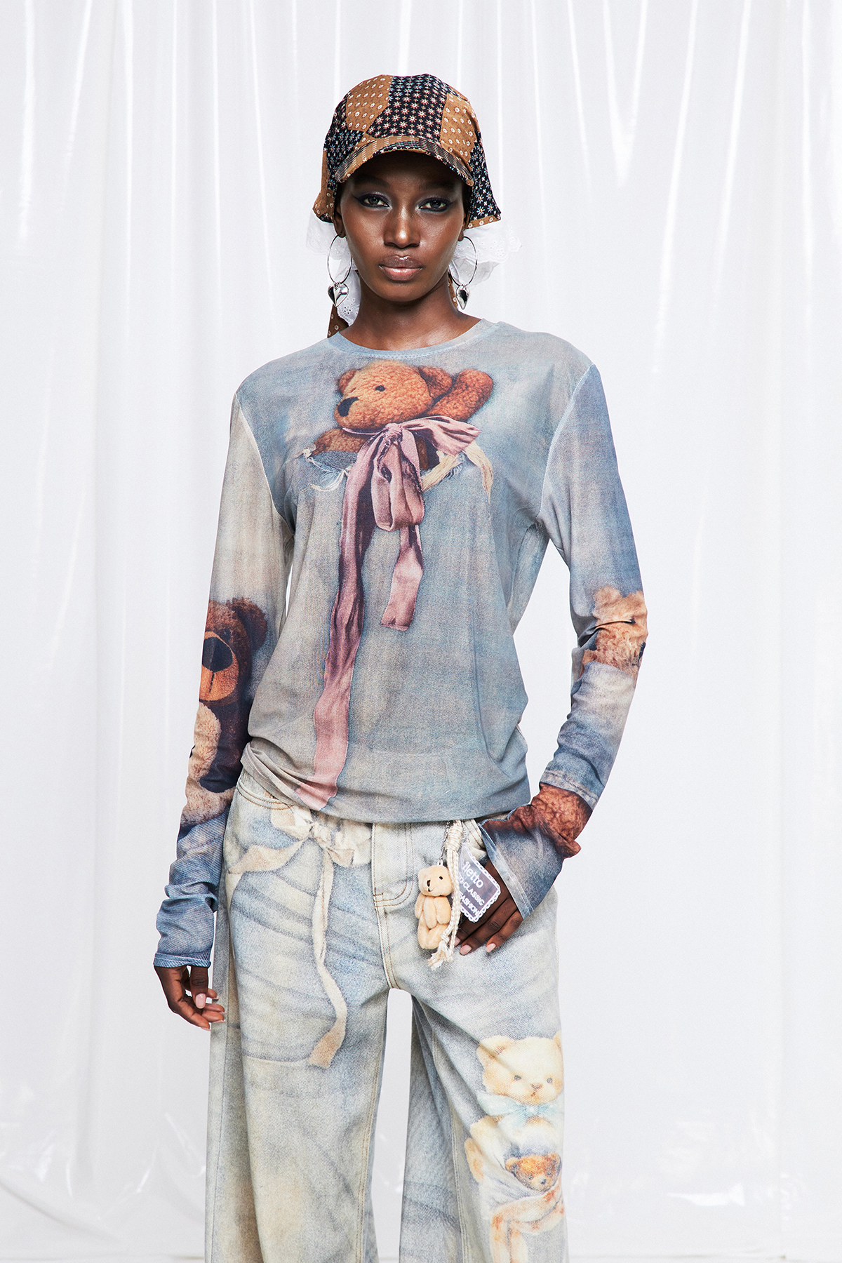 Dmitar Print Mesh Top