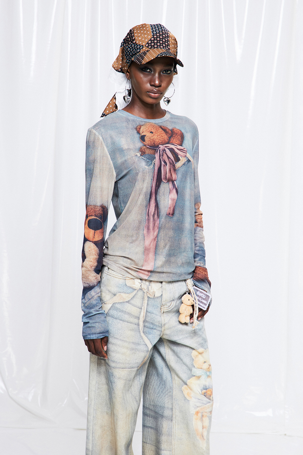 Dmitar Print Mesh Top