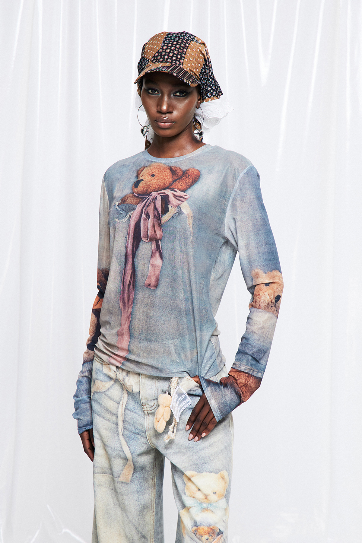 Dmitar Print Mesh Top