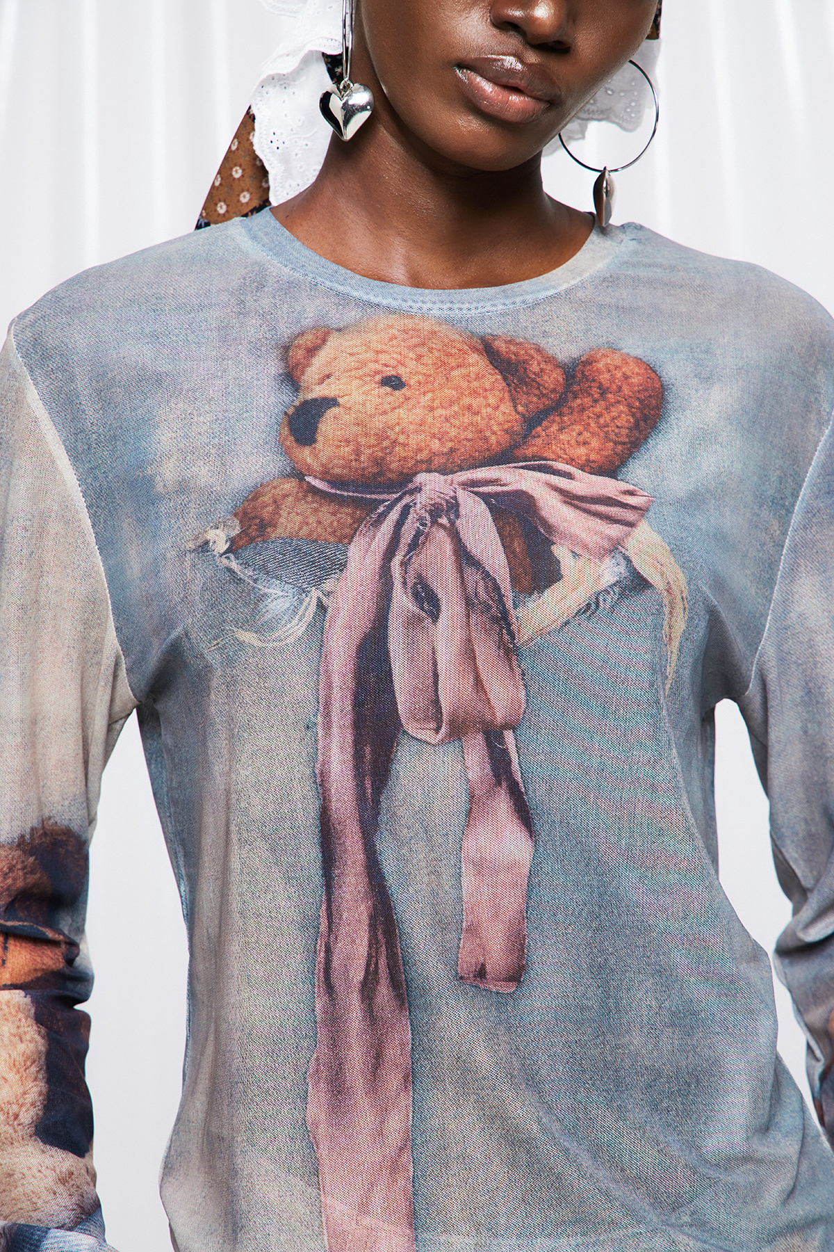 Dmitar Print Mesh Top