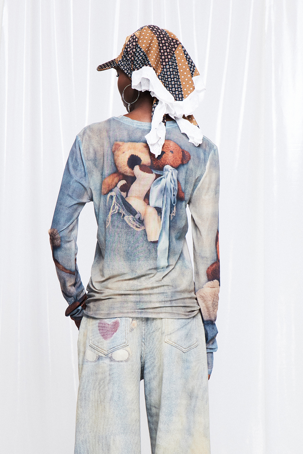 Dmitar Print Mesh Top