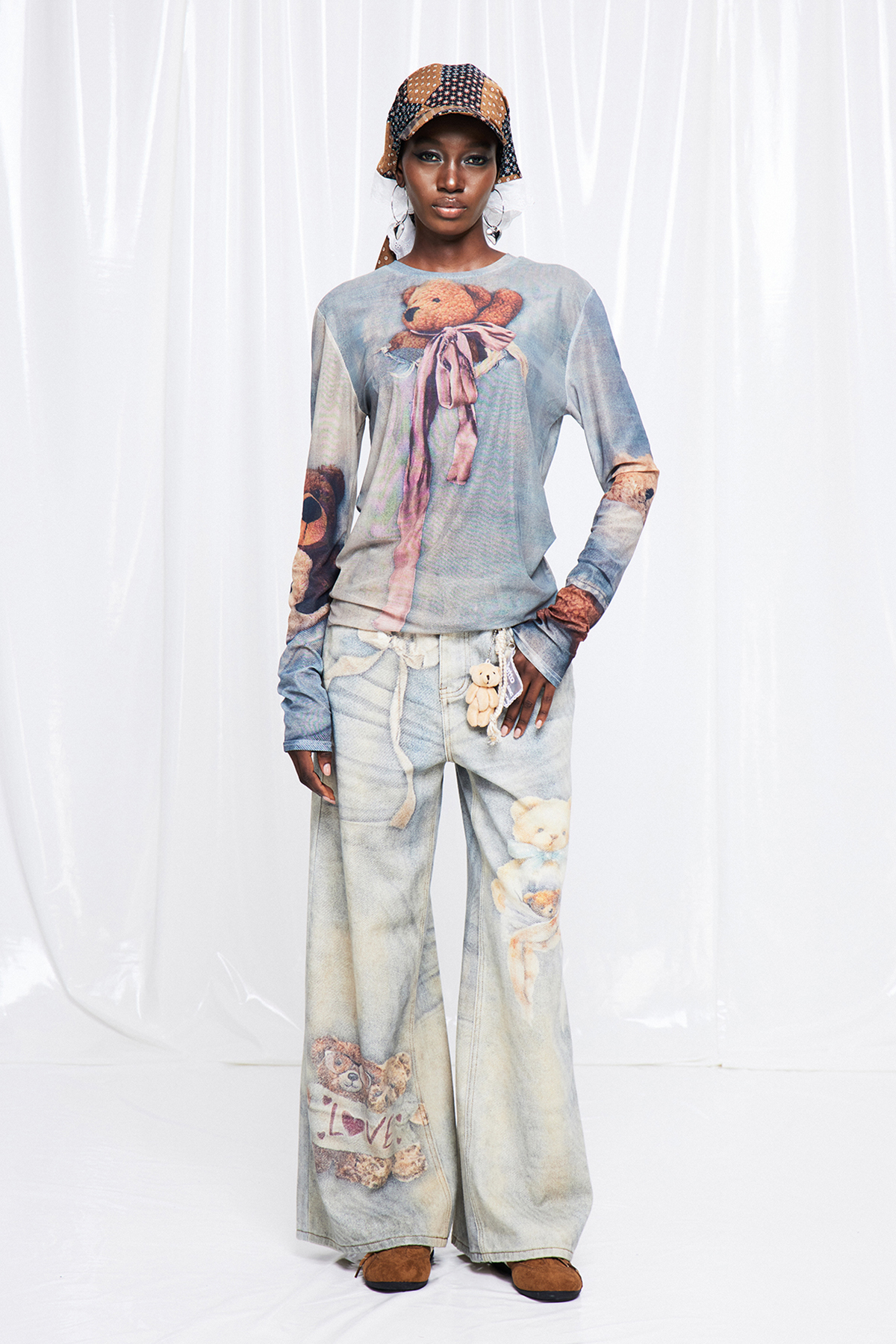 Dmitar Print Mesh Top