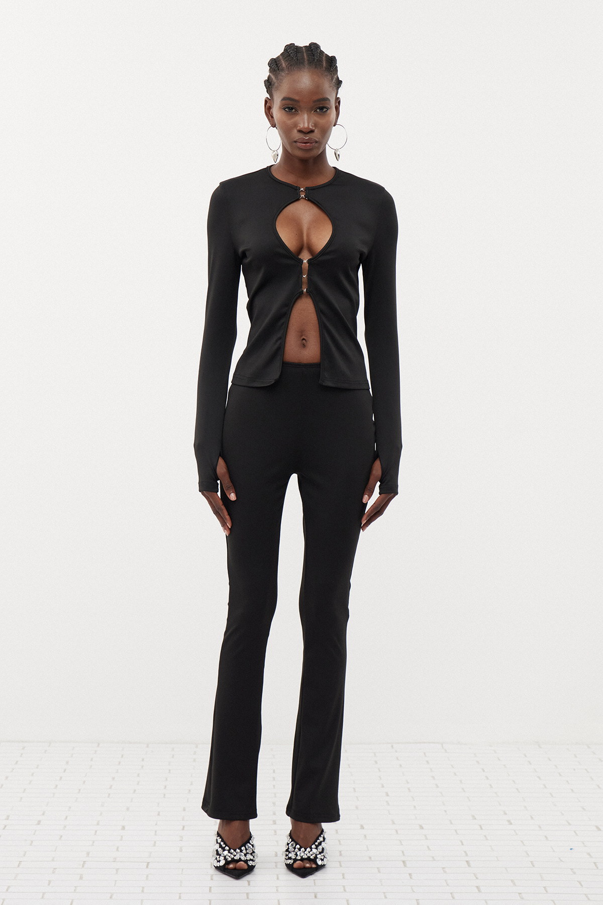 Dobromila Bodycon Cutout Pants Set