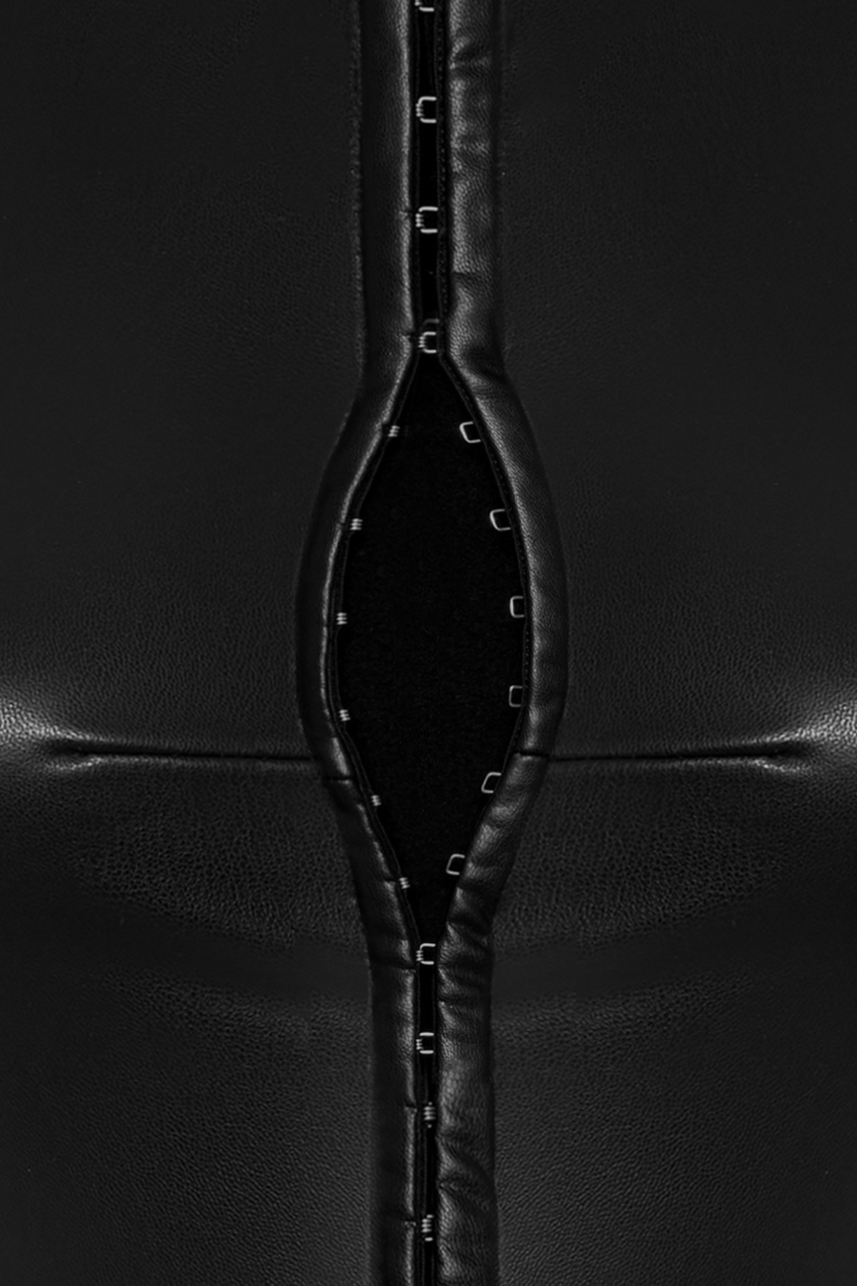 Dobromila Faux Leather Hook Mini Dress