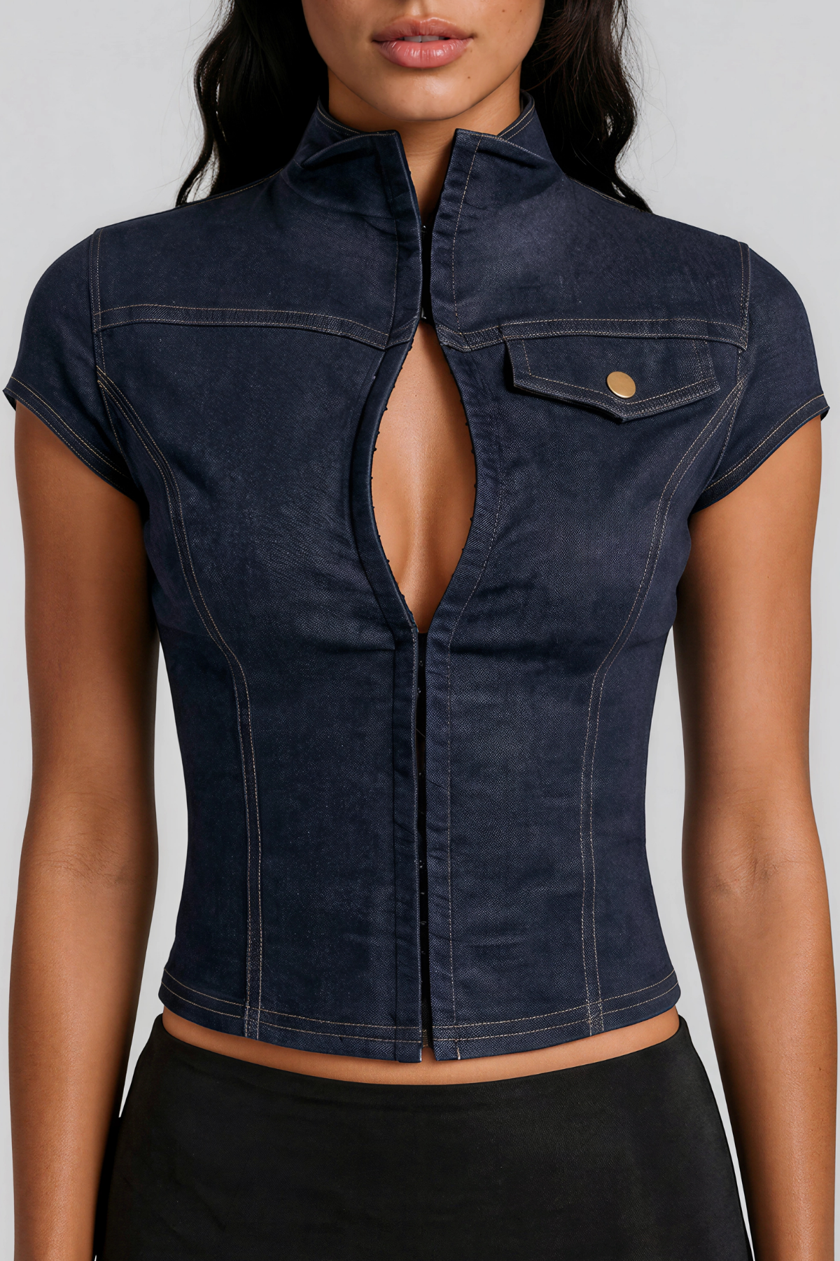 Dobromila Hook Denim Top