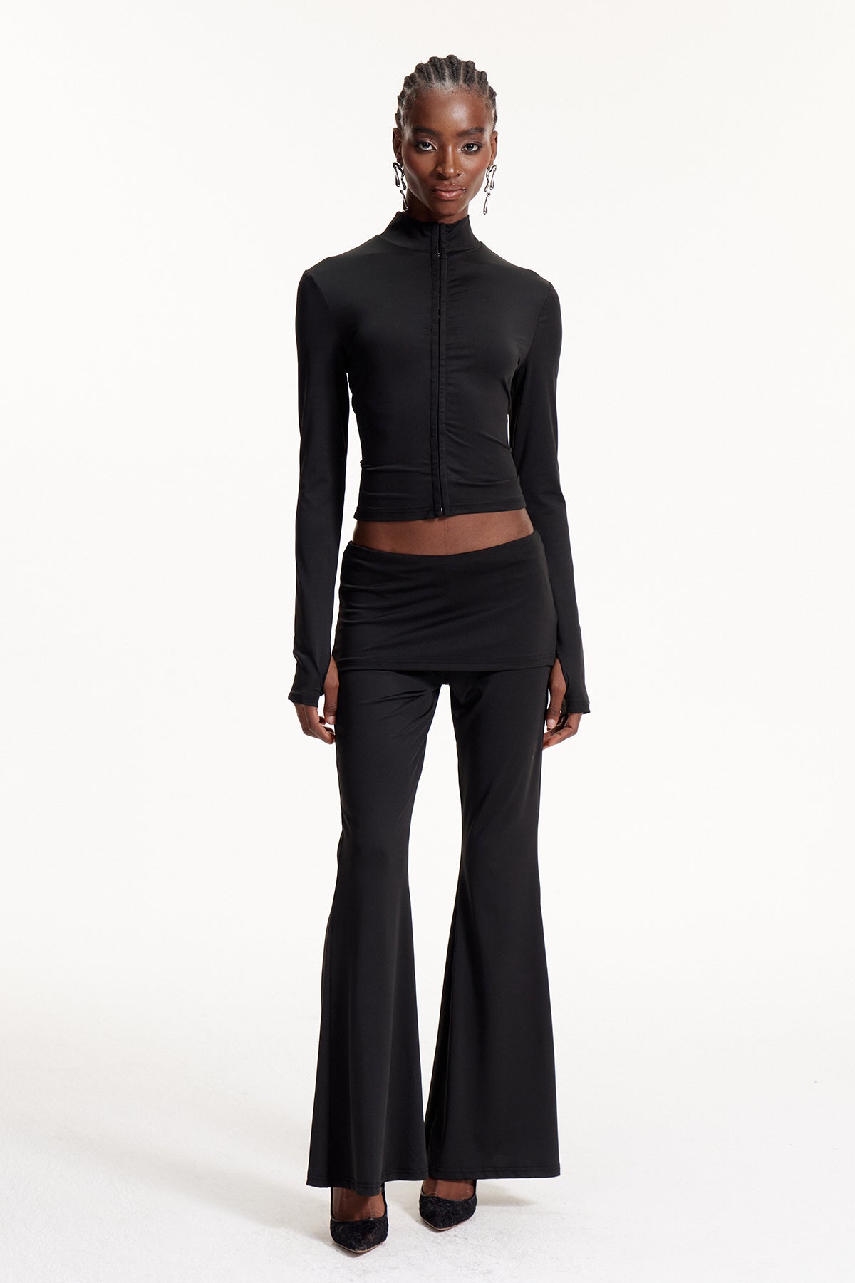 Dobromila Long Sleeve Bodycon Hook Pants Set