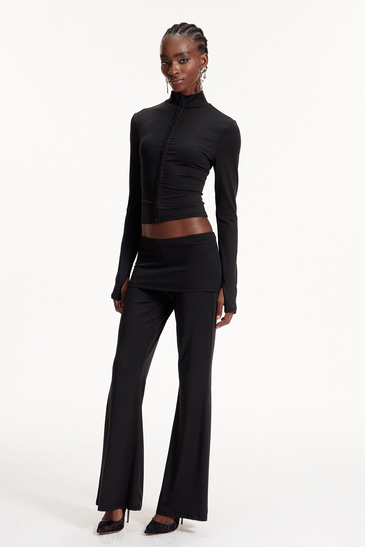 Dobromila Long Sleeve Bodycon Hook Pants Set