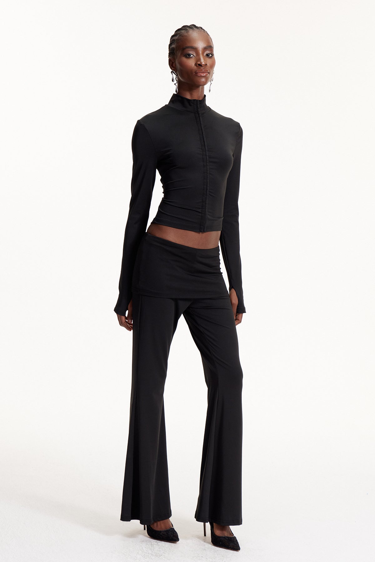 Dobromila Long Sleeve Bodycon Hook Pants Set