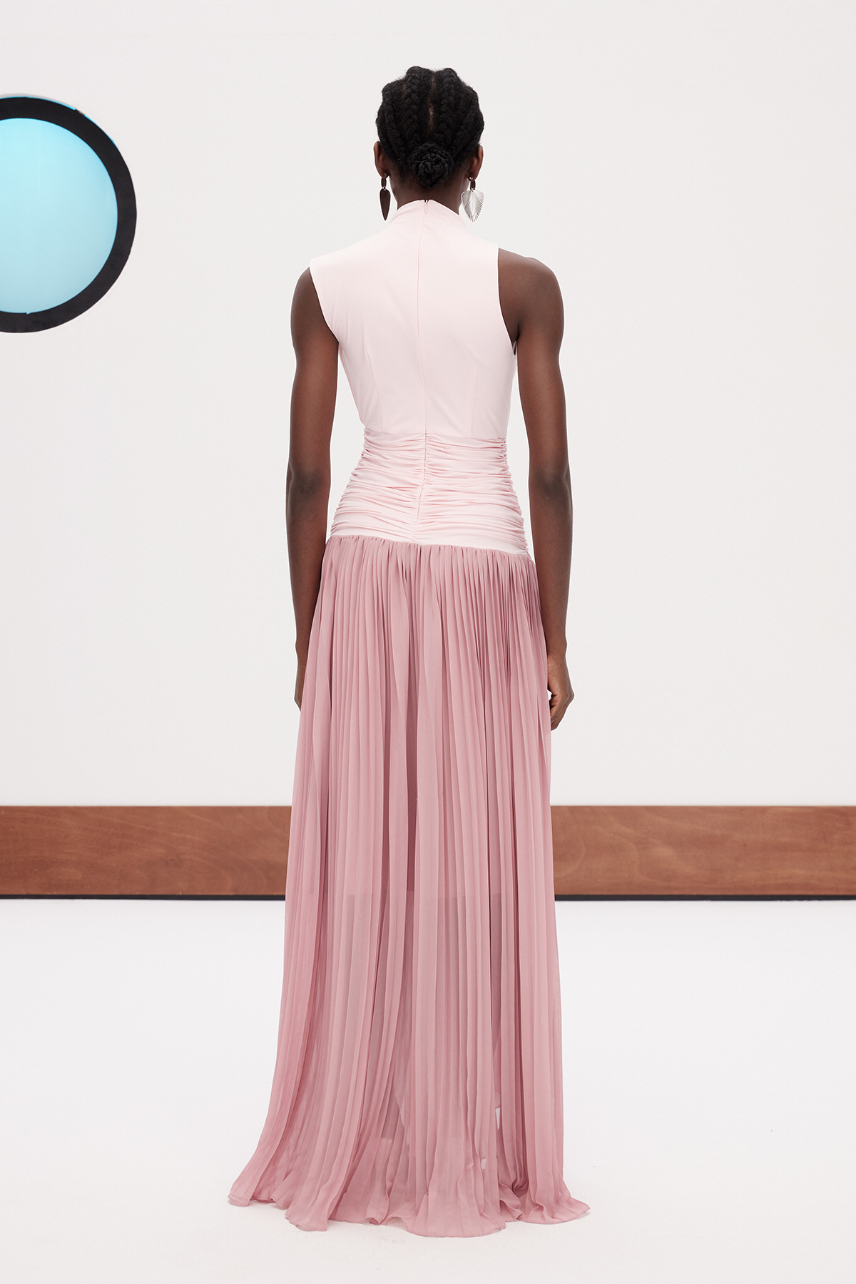 Domhnall Asymmetric Ruch Maxi Dress