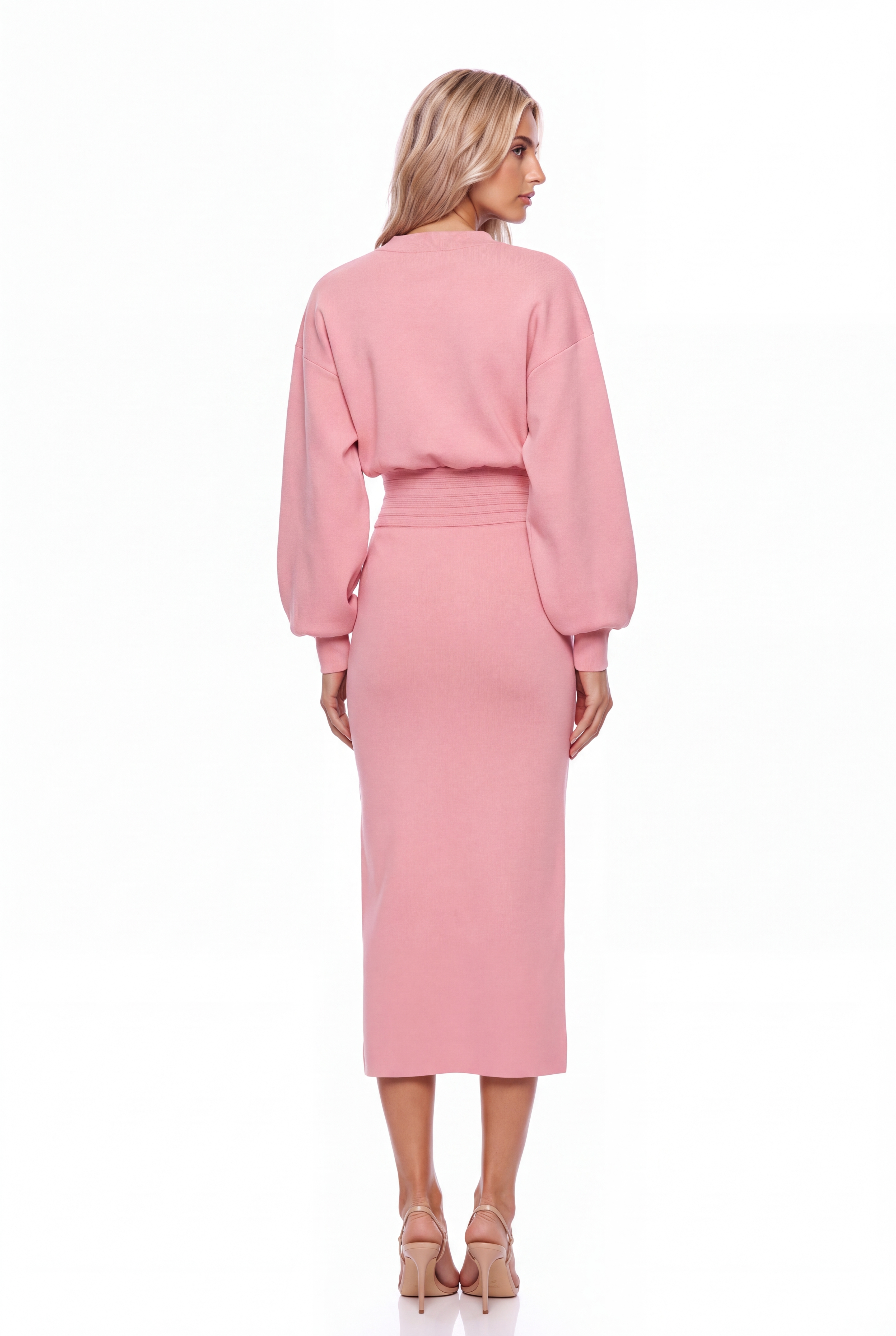 Dominic Balloon Sleeve Draped Maxi Dress