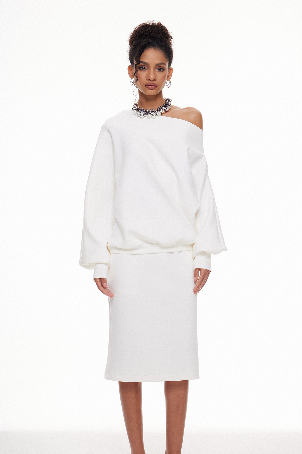Dominic One Shoulder Skirt Set
