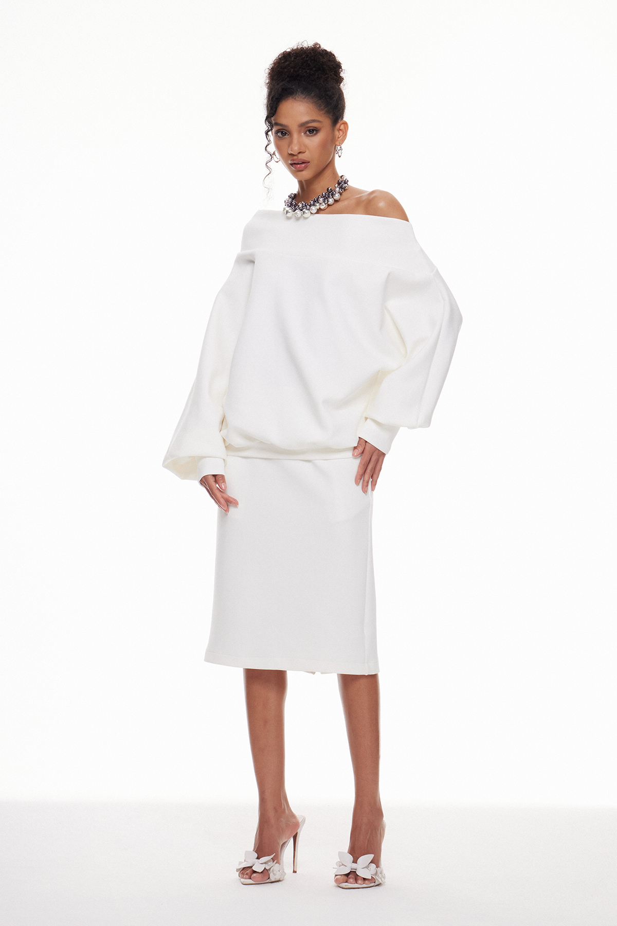 Dominic One Shoulder Skirt Set