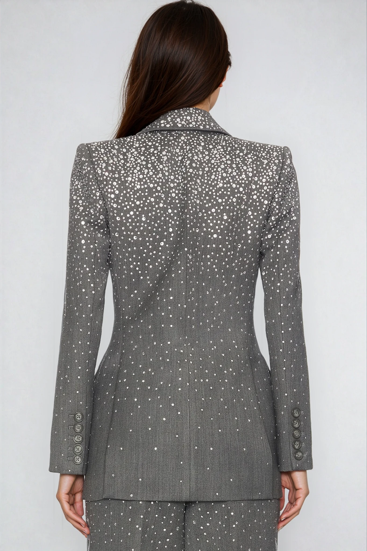 Domnius Plunge Rhinestone Blazer