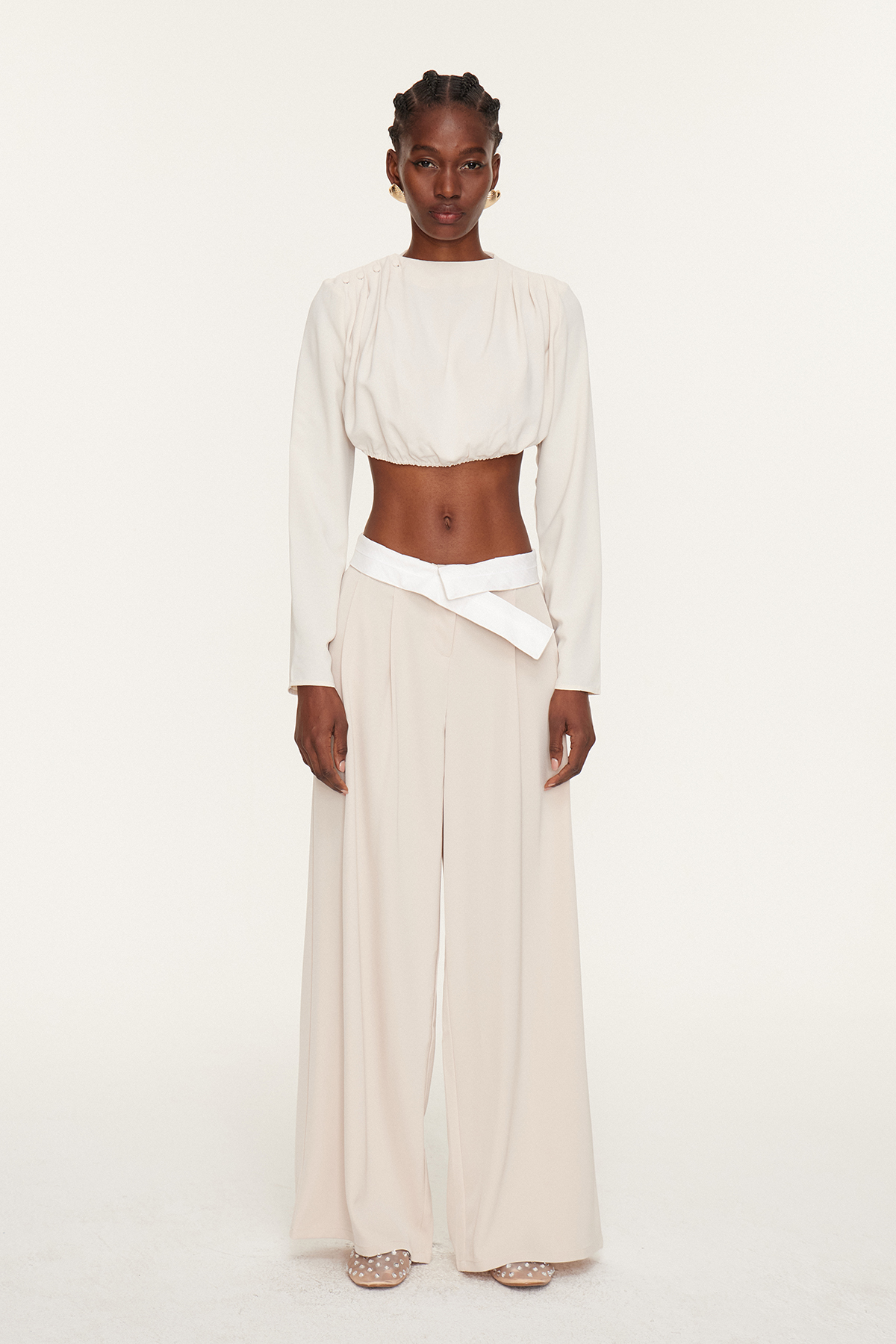 Dong Crop Deconstruct Pants Set