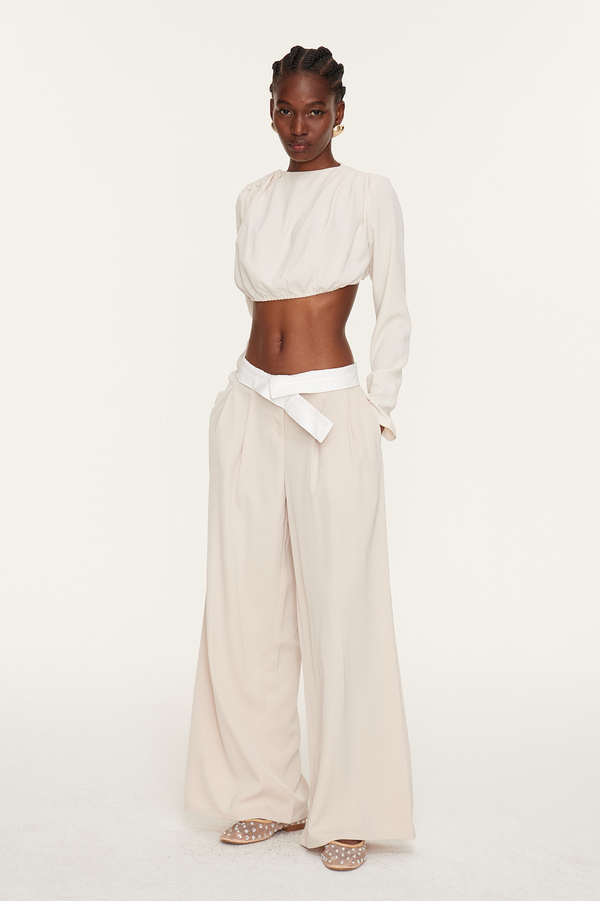 Dong Crop Deconstruct Pants Set