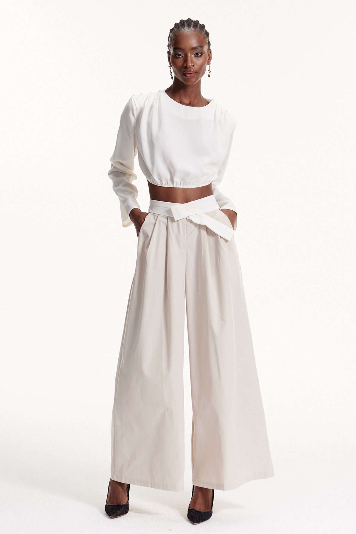 Dong Crop Deconstruct Pants Set