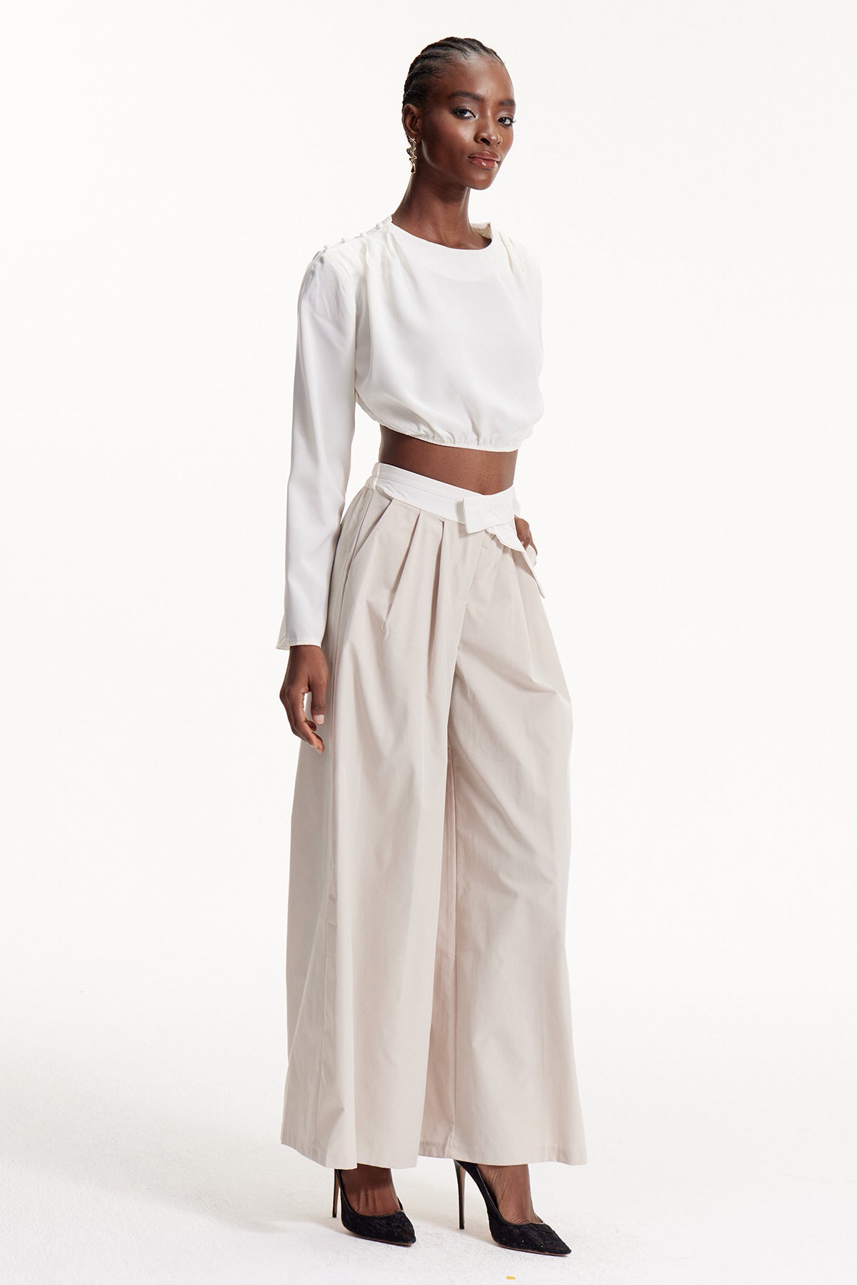 Dong Crop Deconstruct Pants Set