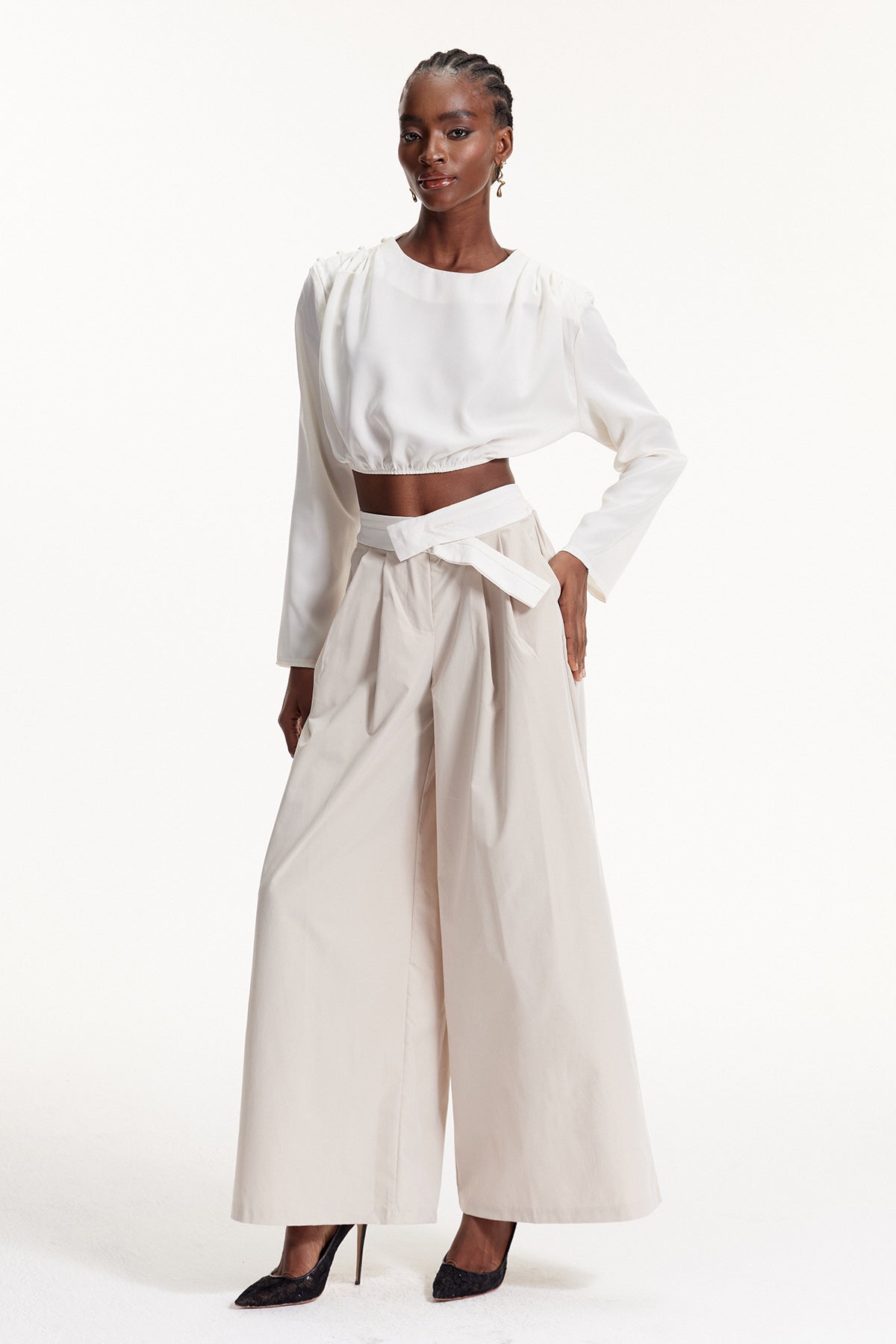 Dong Crop Deconstruct Pants Set