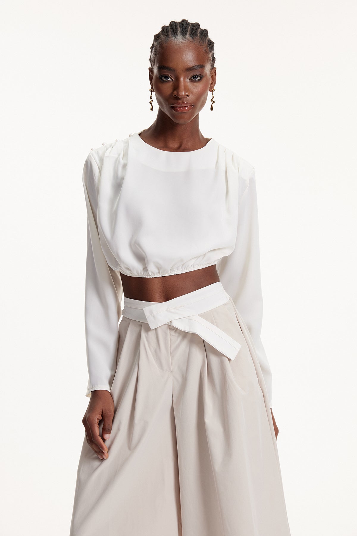 Dong Crop Deconstruct Pants Set