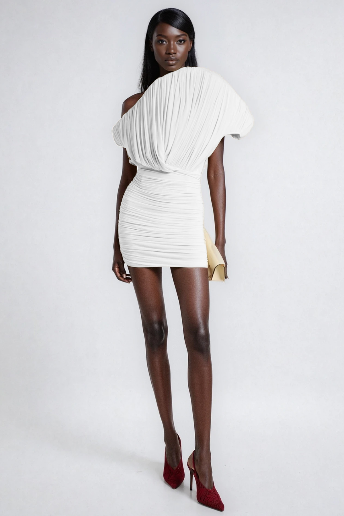 Dorit Ruch Asymmetric Mini Dress In White