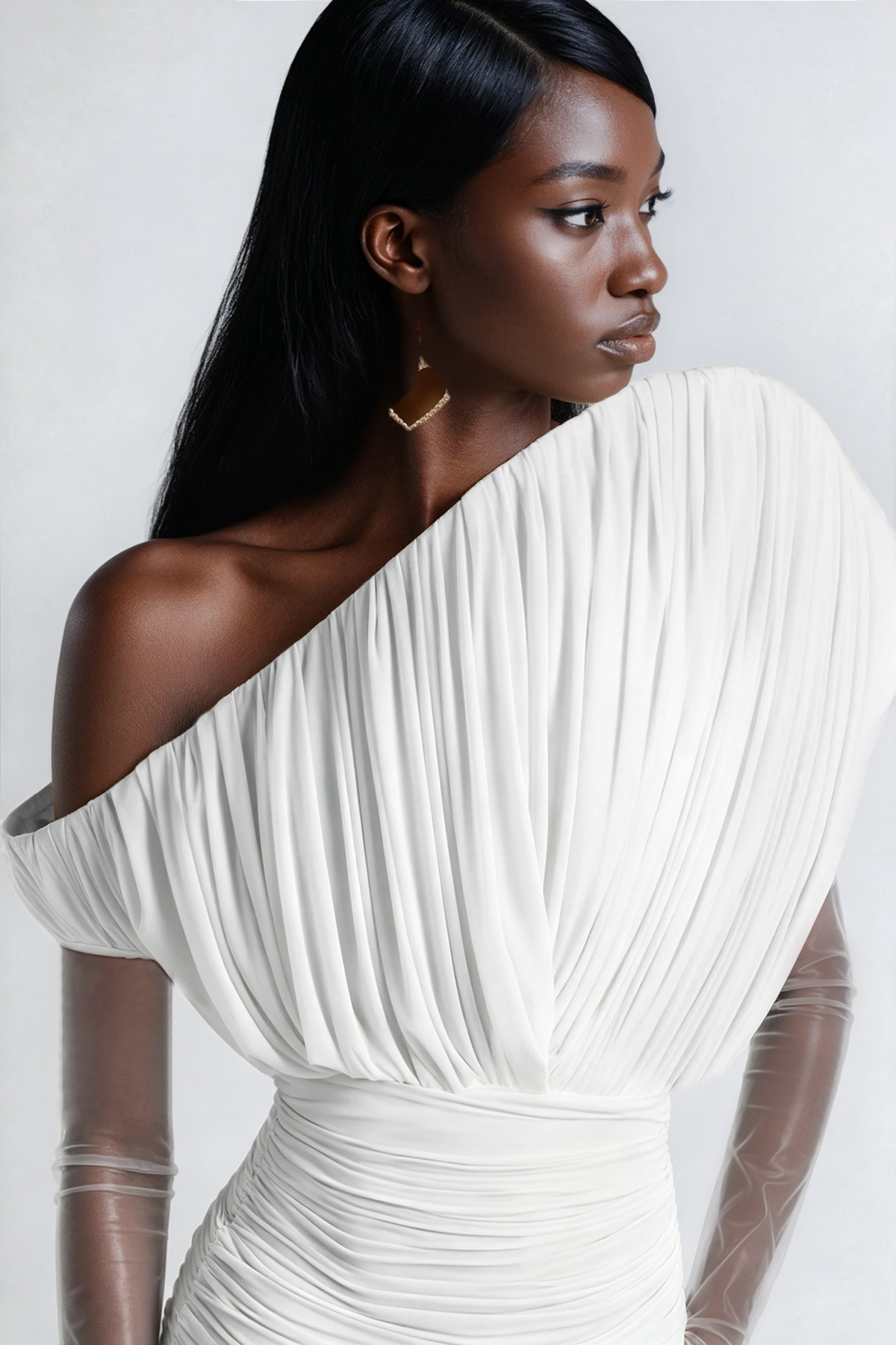 Dorit Ruch Asymmetric Mini Dress In White