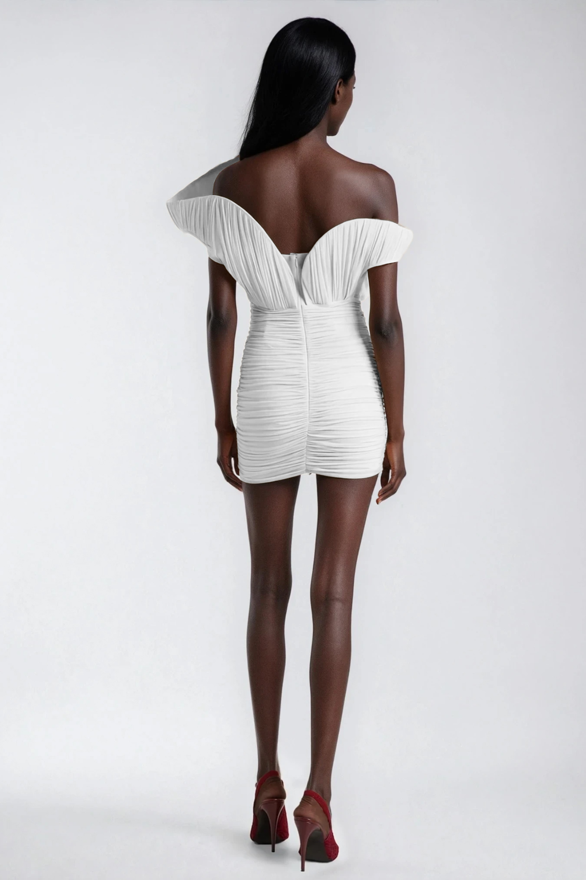 Dorit Ruch Asymmetric Mini Dress In White