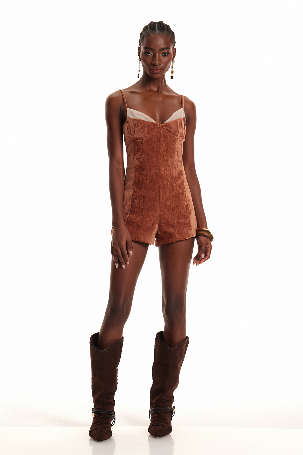 Dositheus Spaghetti Corduroy Playsuit