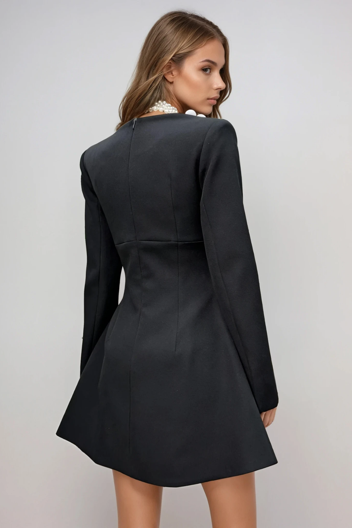 Drake Long Sleeve Flower Mini Dress