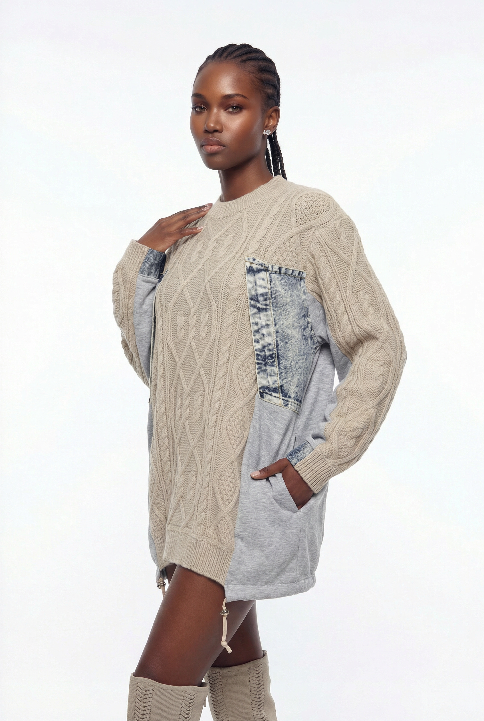 Drea Deconstruct Knit Mini Dress