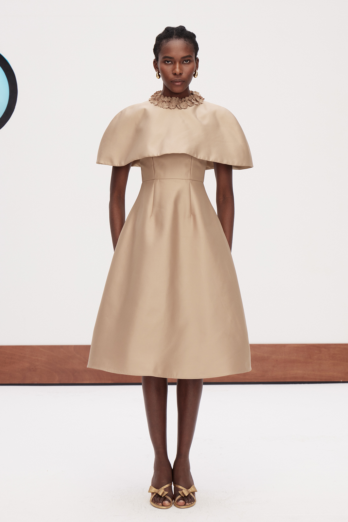 Drest Flower Shawl Midi Dress