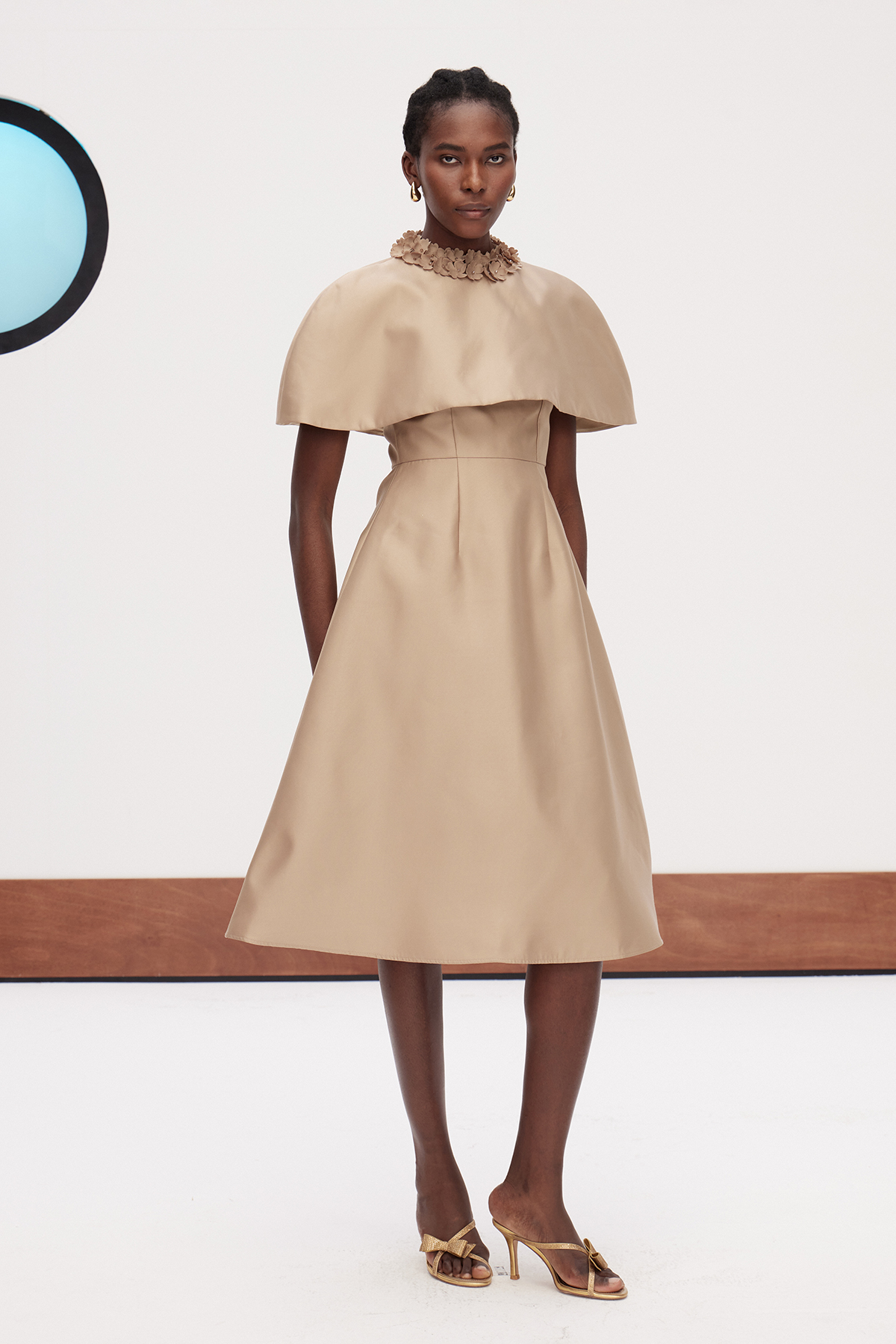 Drest Flower Shawl Midi Dress