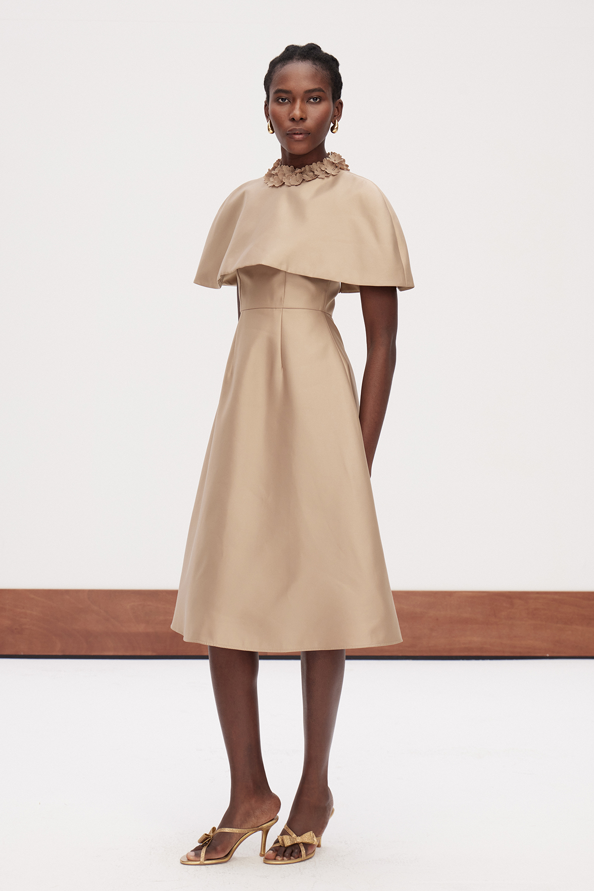 Drest Flower Shawl Midi Dress